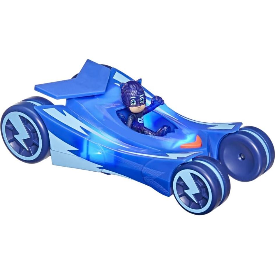 Vehículo PJ Masks Glow & Go Cat-Car Hasbro con Figura Catboy