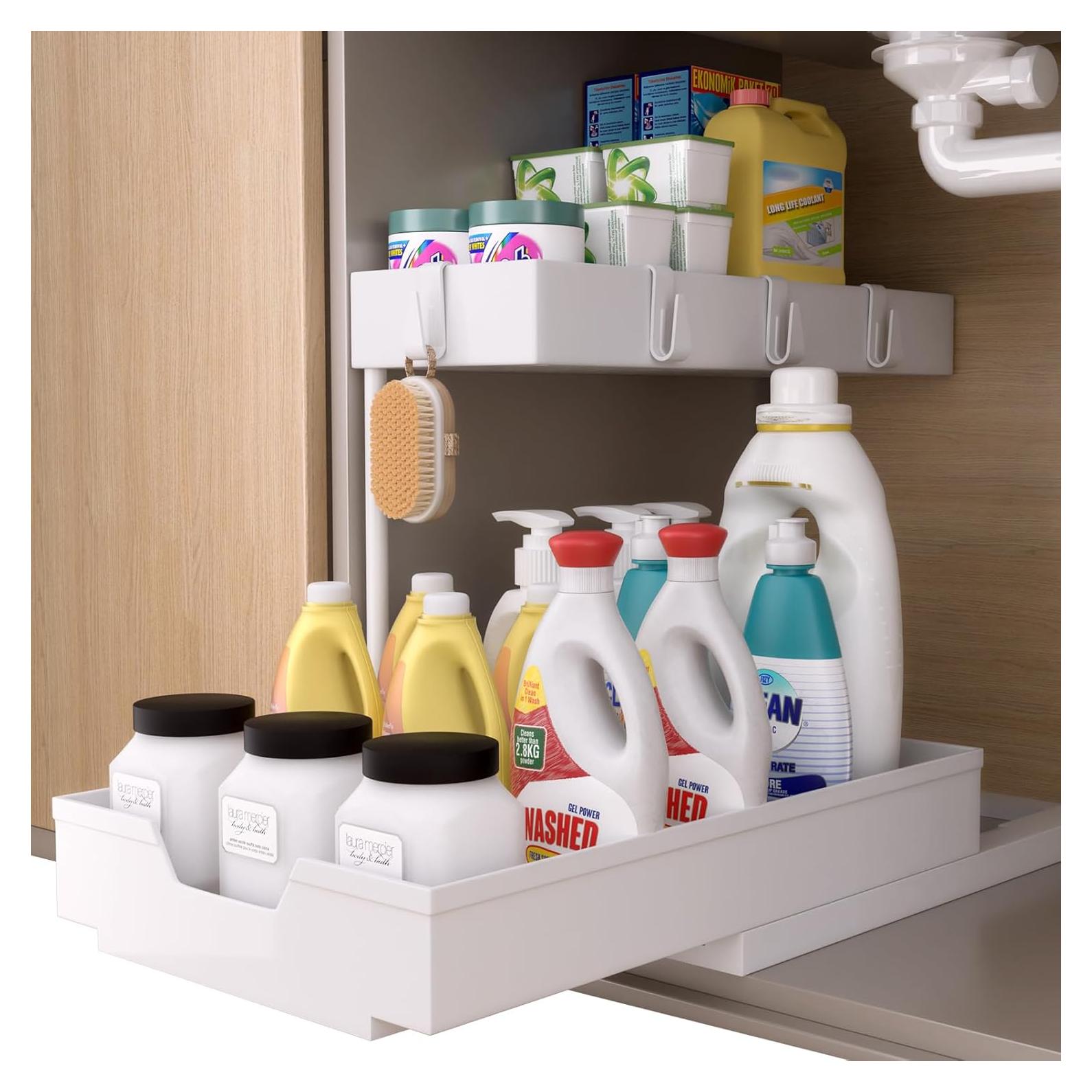 Organizador de Bajo Fregadero Nature's Source L Blanco 1 Paquete