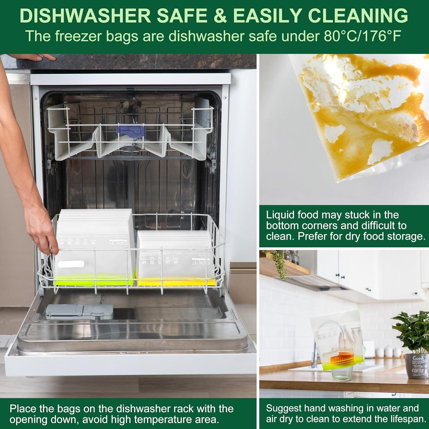 Bolsas Reutilizables SPLF 1 Galón - Paquete de 12, A Prueba de Fugas