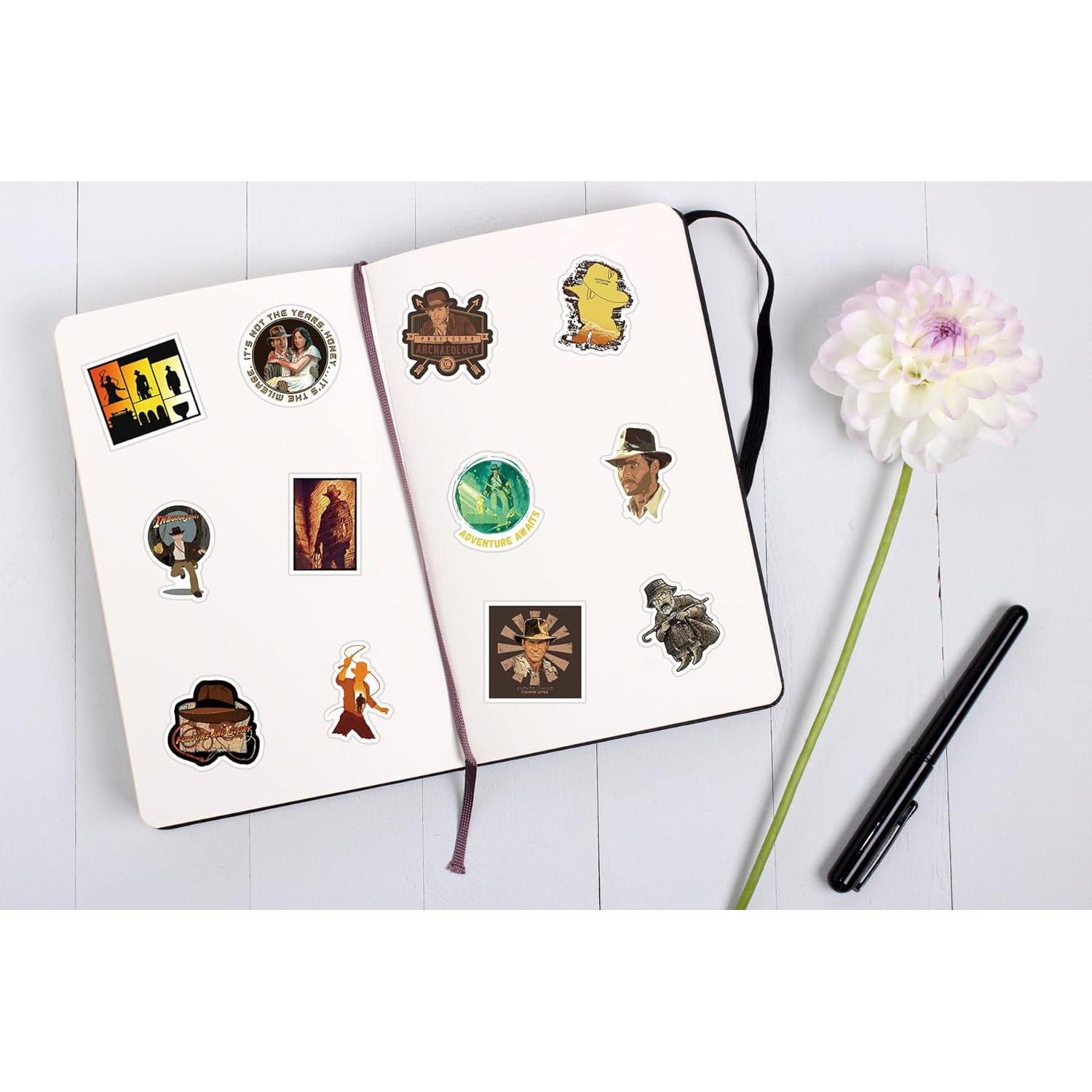 Pack de 51 Stickers Indiana Jones | Vinilo Impermeable
