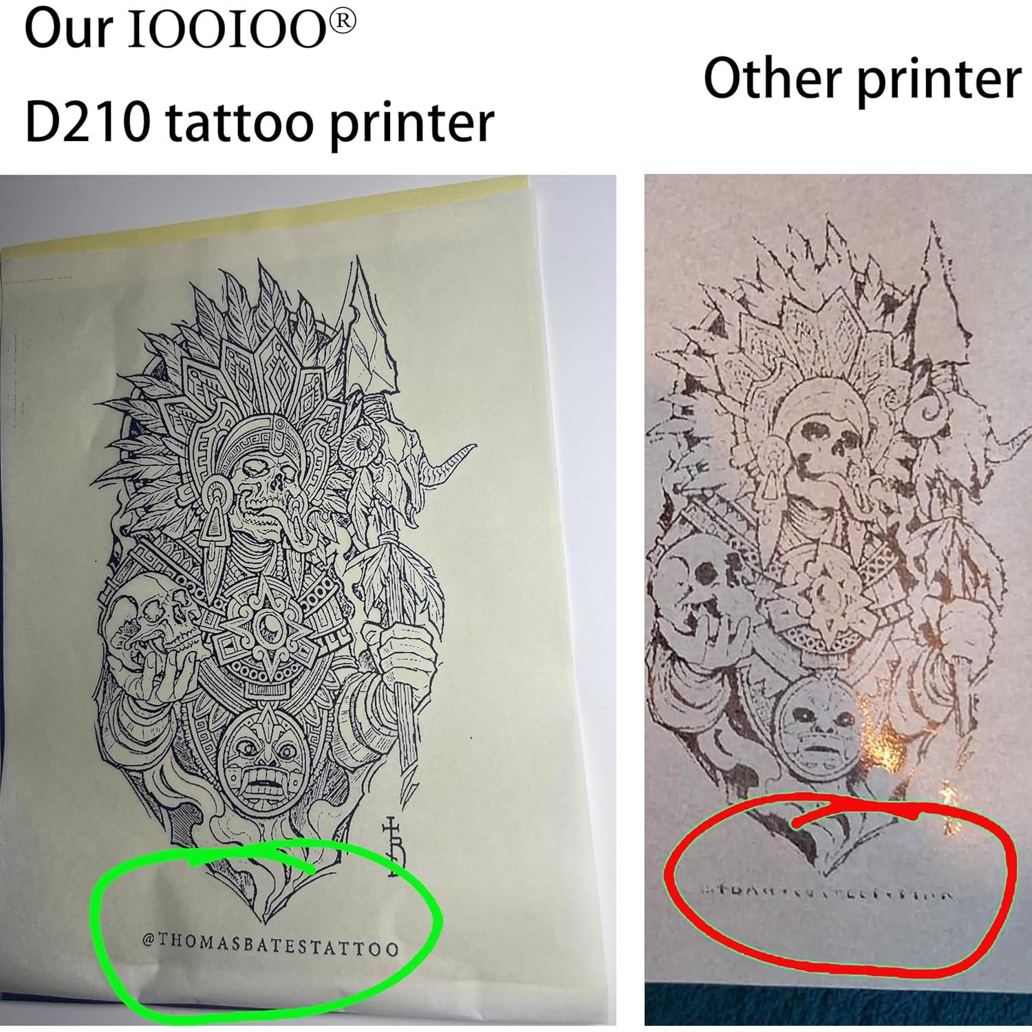 Impresora Térmica Inalámbrica IOOIOO D210 para Tatuajes A4