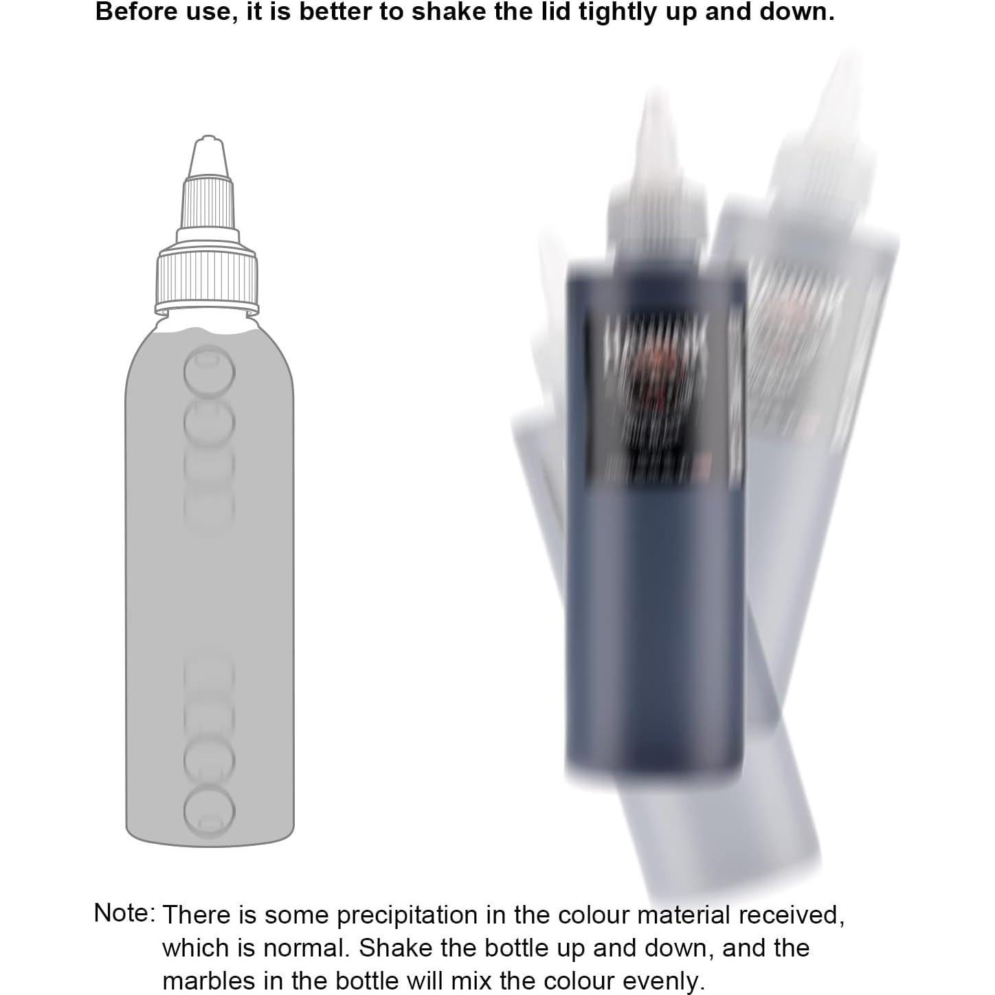 Tinta de Tatuaje Negra HAWINK 240ml Vegana Estándar Profesional