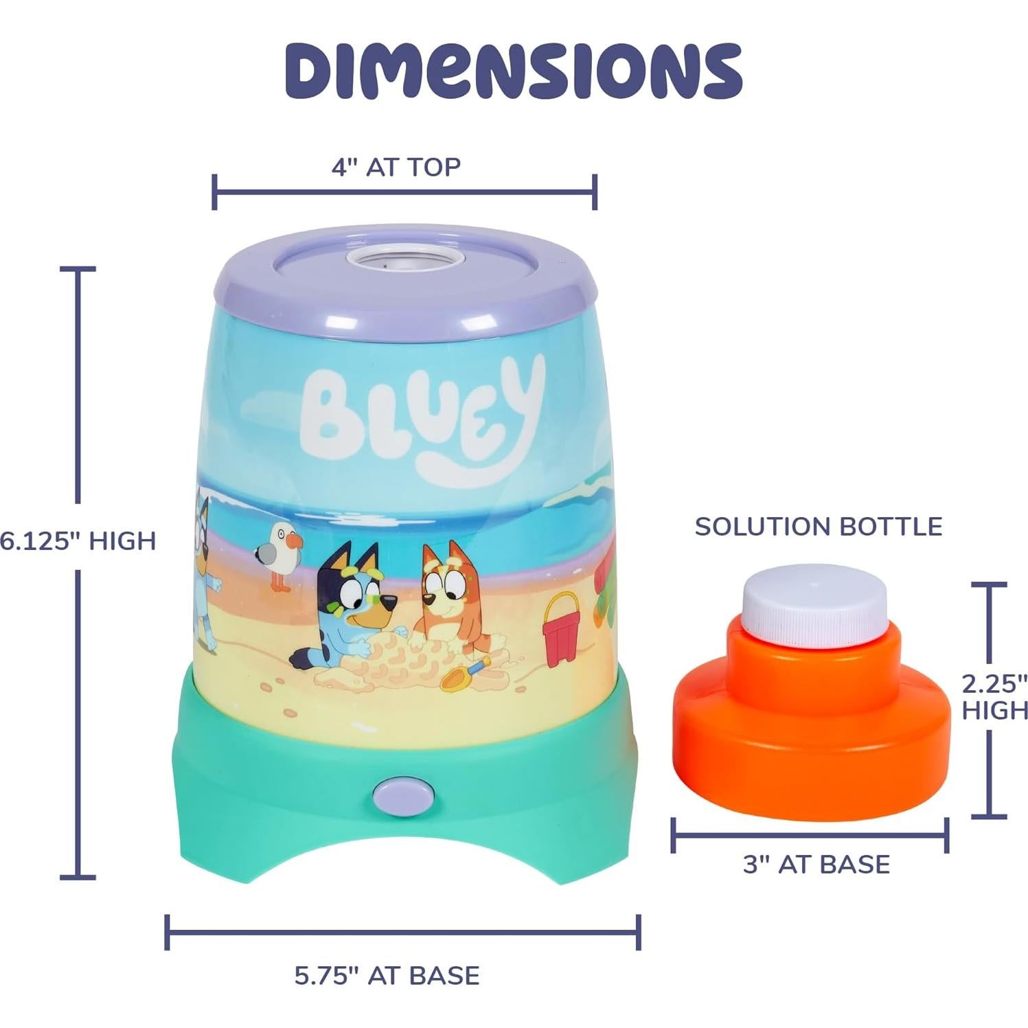 Máquina de Burbujas Cyclone Bluey a Prueba de Derrames 118ml