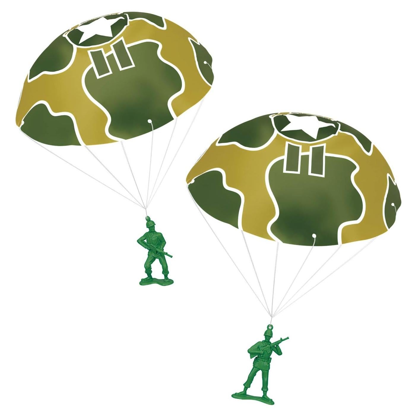 Figuras de Hombres del Ejército Verde Disney Pixar con Paracaídas
