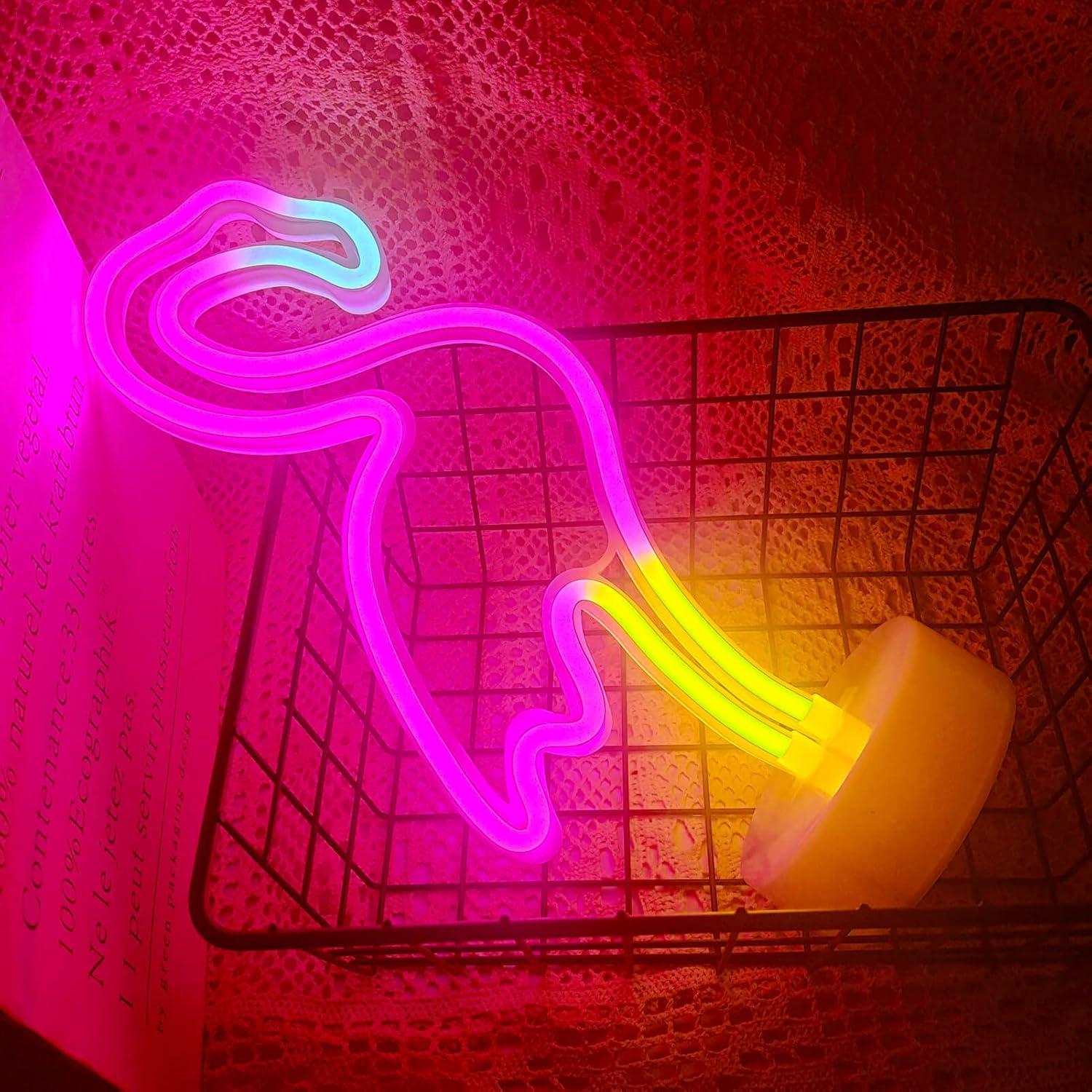 Luz de Neón LED Flamingo Rosa VIFULIN - Decoración Multicolor