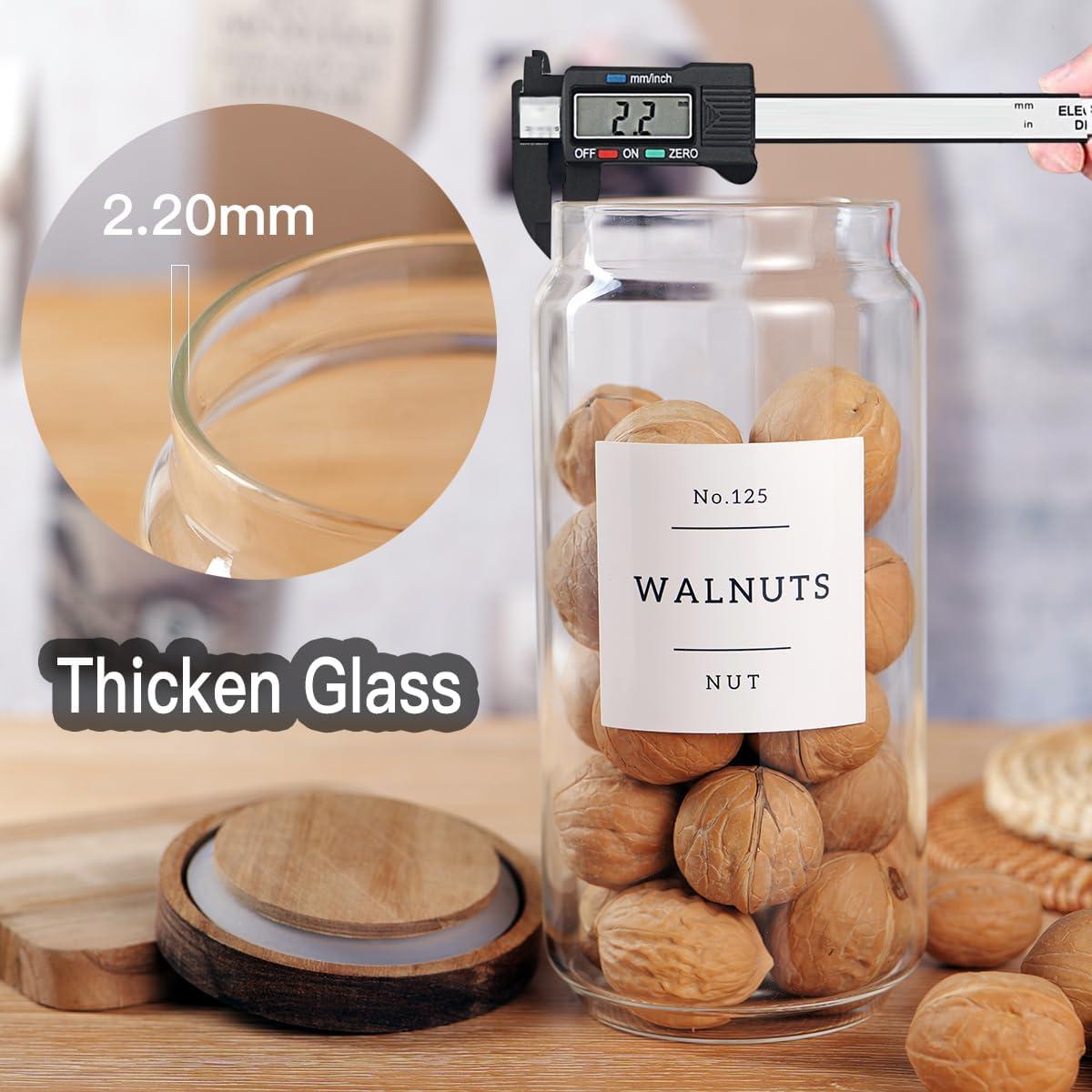 5 Tarros de Almacenamiento de Vidrio CZZGSM con Tapa Hermética