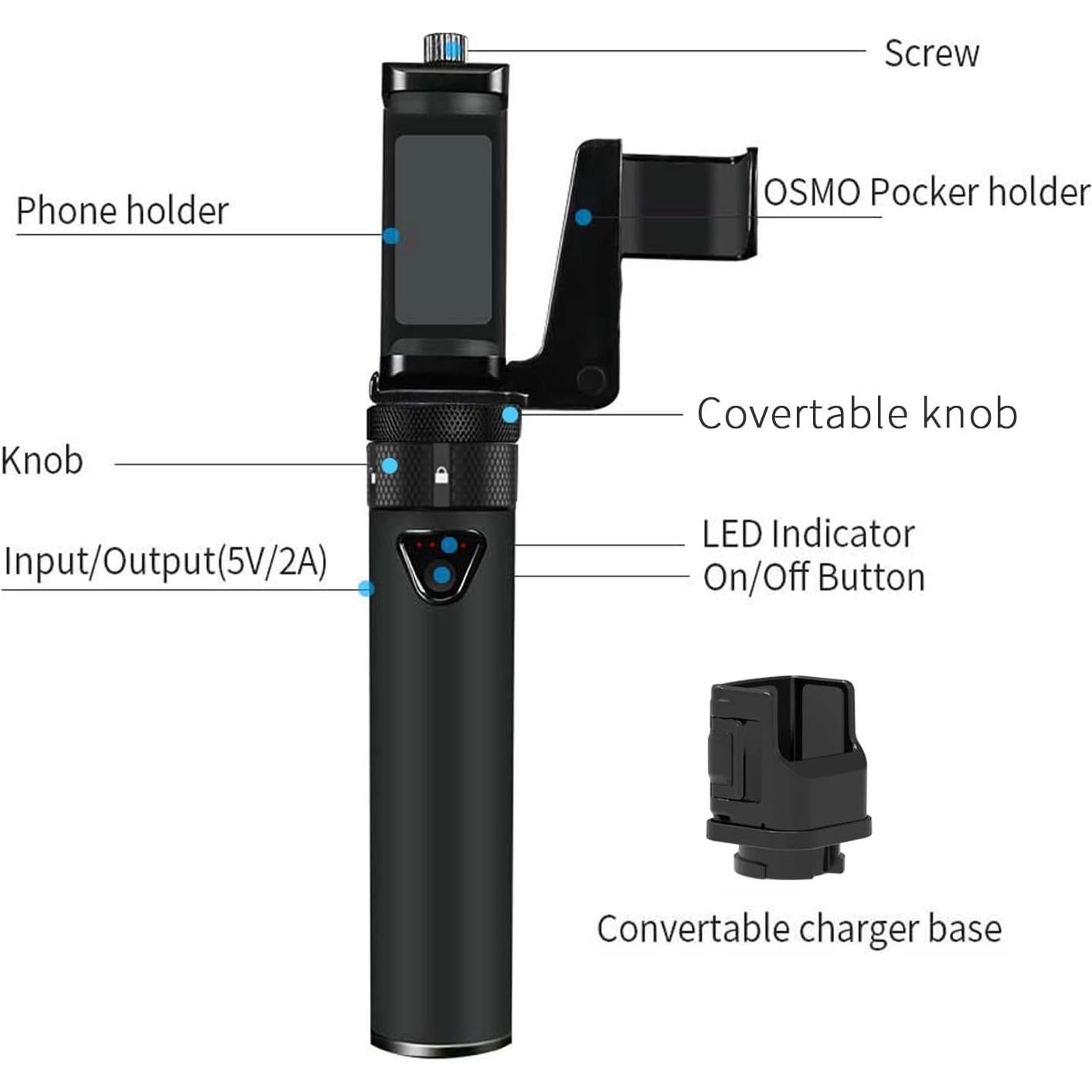 Power Stick Smatree 5000mAh para DJI Osmo Pocket 2/1