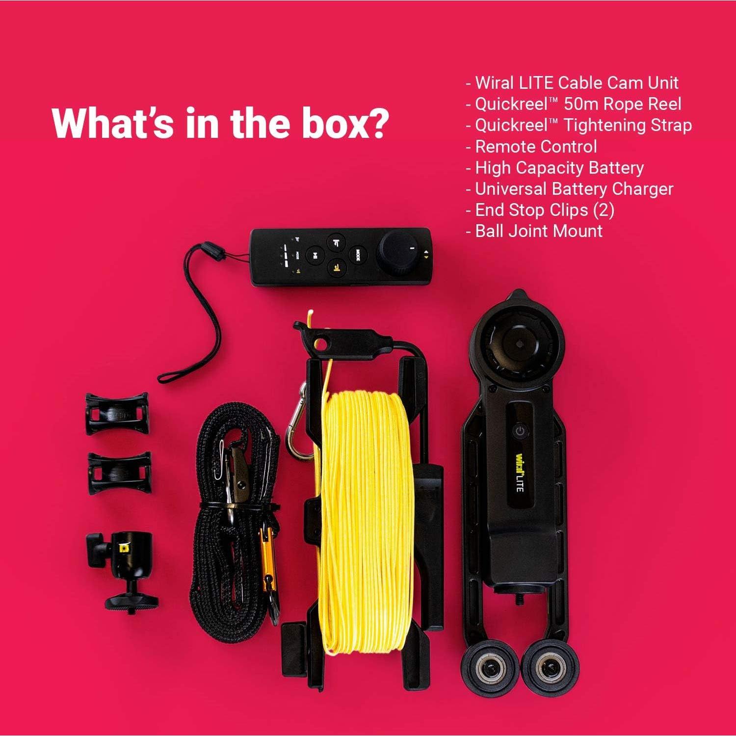 Cable Cam Wiral LITE con Control Remoto y Estuche - 50m