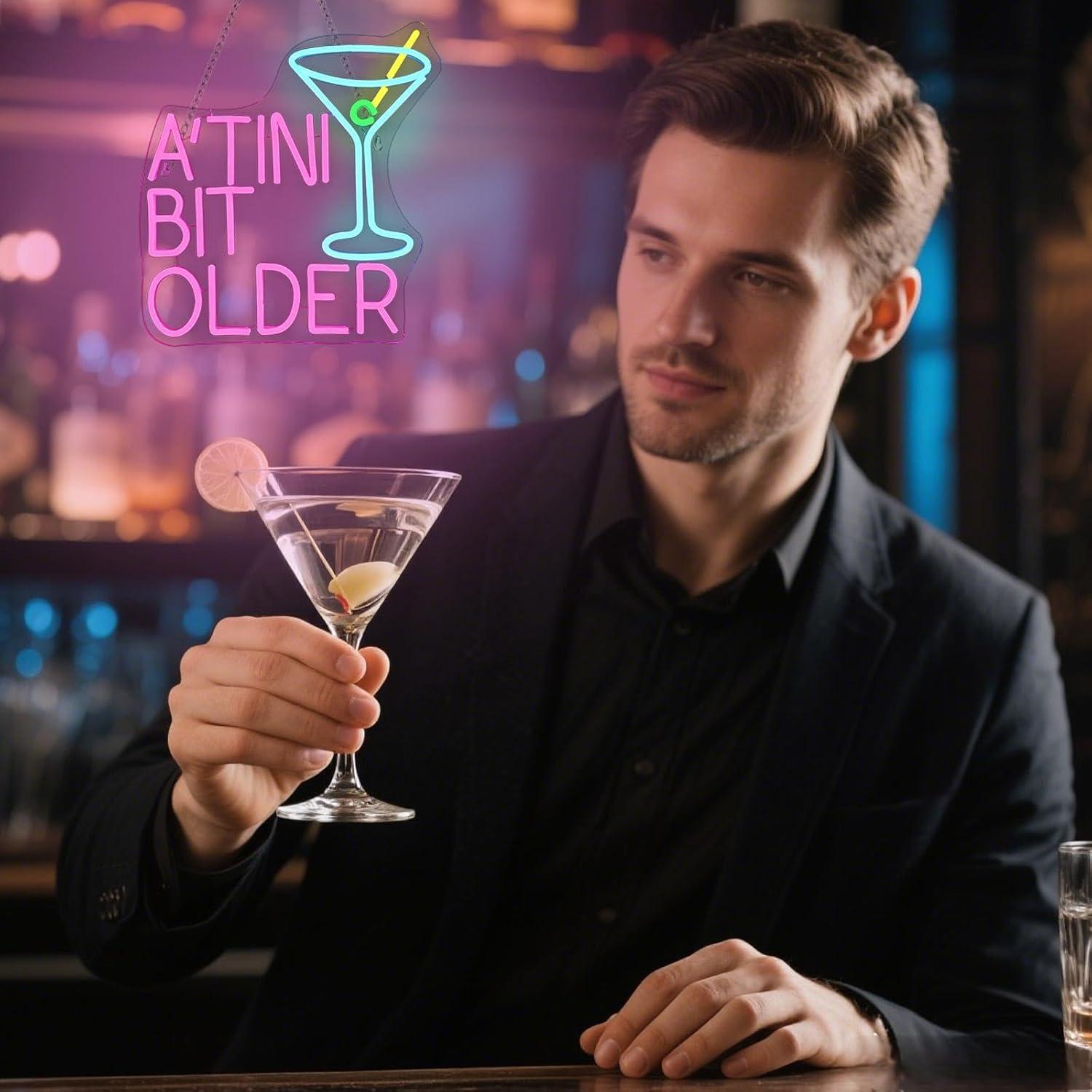 Letrero de Neón Regulable DREAMFORT Martini 35x38cm USB