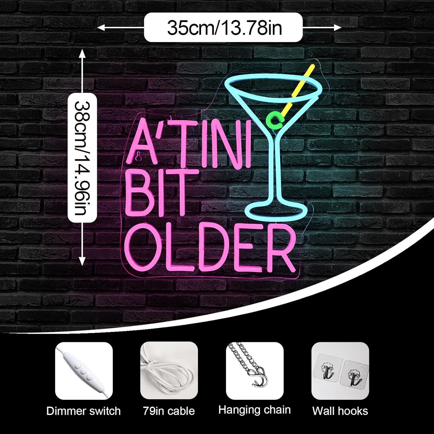 Letrero de Neón Regulable DREAMFORT Martini 35x38cm USB