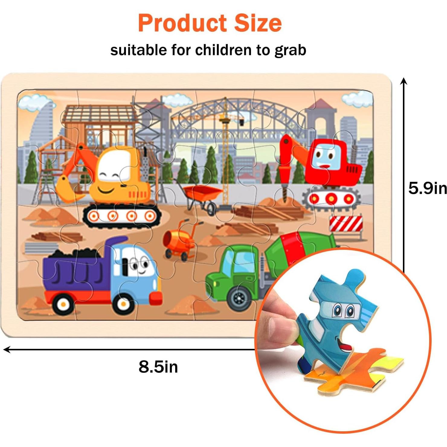 Rompecabezas de Madera DQRRZ para Niños 3-6 Años - 4 Temas