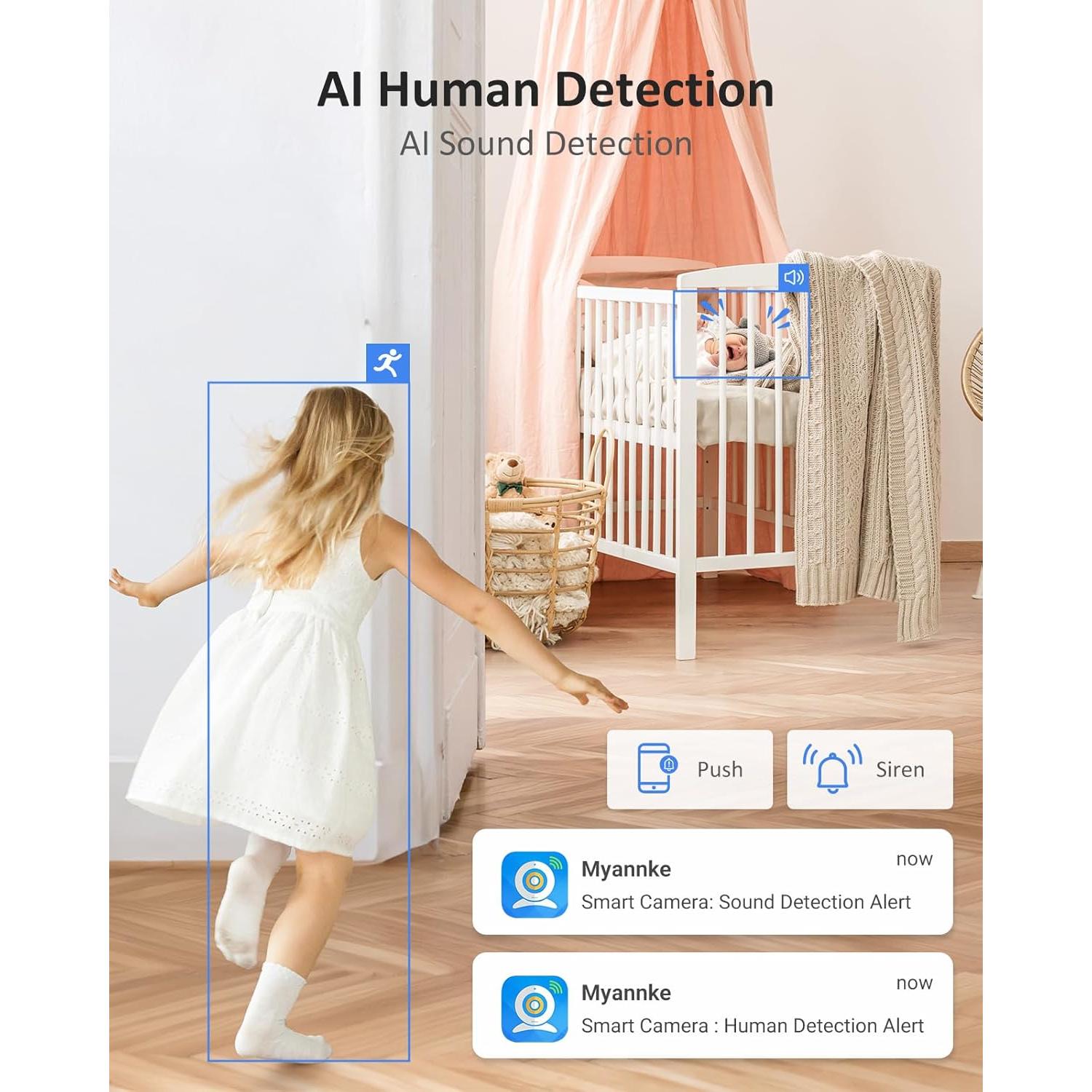 Cámara de Seguridad Interior ANNKE 6MP WiFi 24/7 con Audio