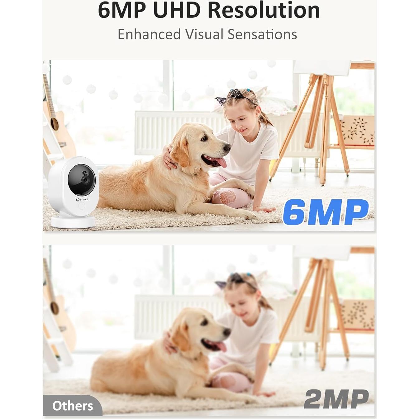 Cámara de Seguridad Interior ANNKE 6MP WiFi 24/7 con Audio