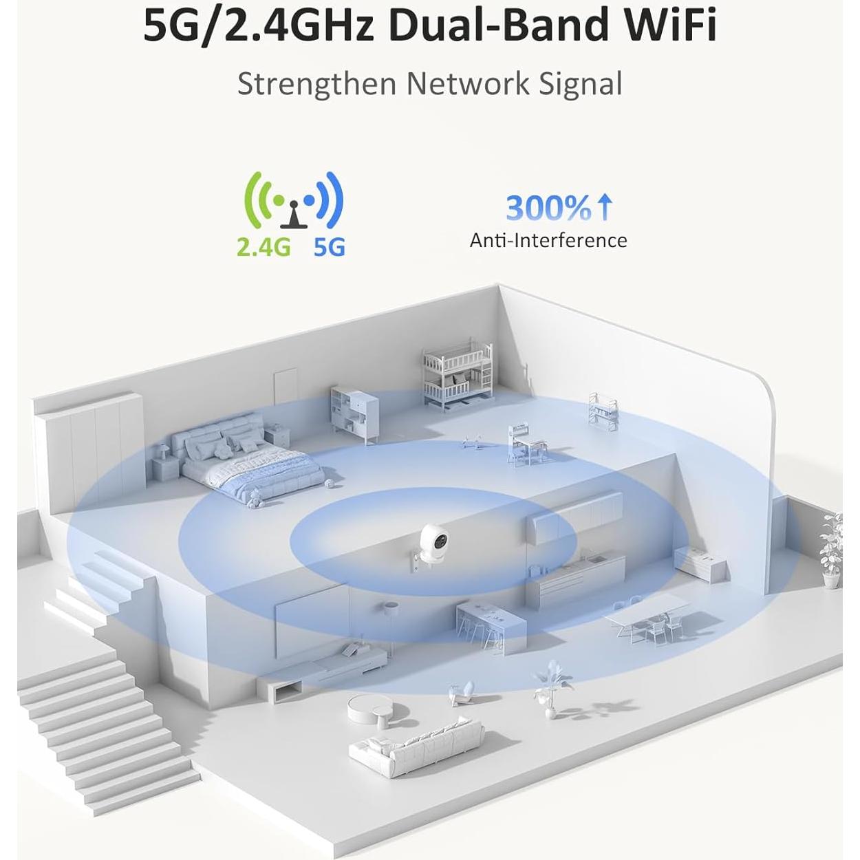 Cámara de Seguridad Interior ANNKE 6MP WiFi 24/7 con Audio