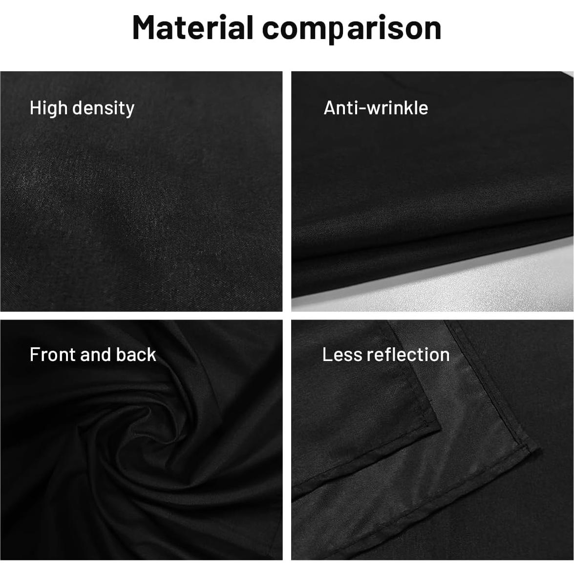 Fondo de Fotografía Negro 2.13x3.05m Doble Cara DUYIKJ