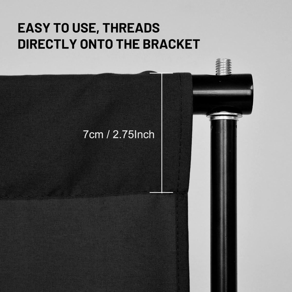 Fondo de Fotografía Negro 2.13x3.05m Doble Cara DUYIKJ