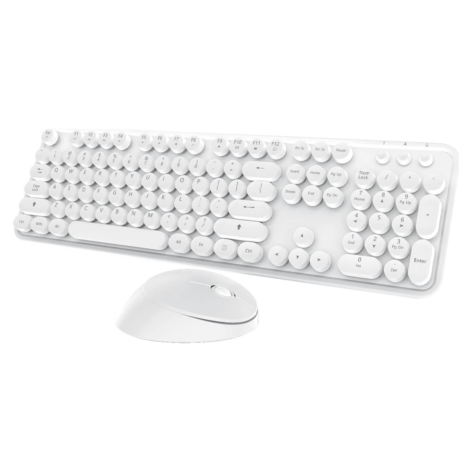 Combo Teclado y Ratón Inalámbrico Kootop Blanco 104 Teclas
