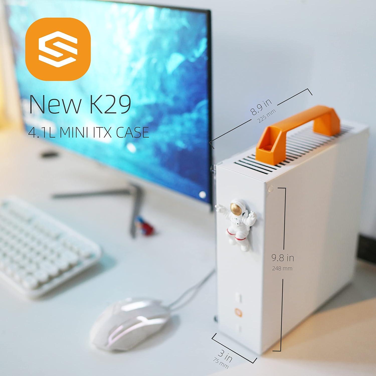 Caja Mini ITX SGPC K29 Naranja 4L Compacta 22.6x7.6x24.9cm