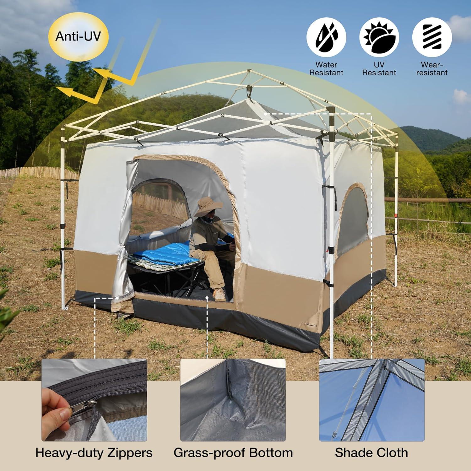 Carpa de Camping REDCAMP 6 Personas 2.9x2.9m Impermeable