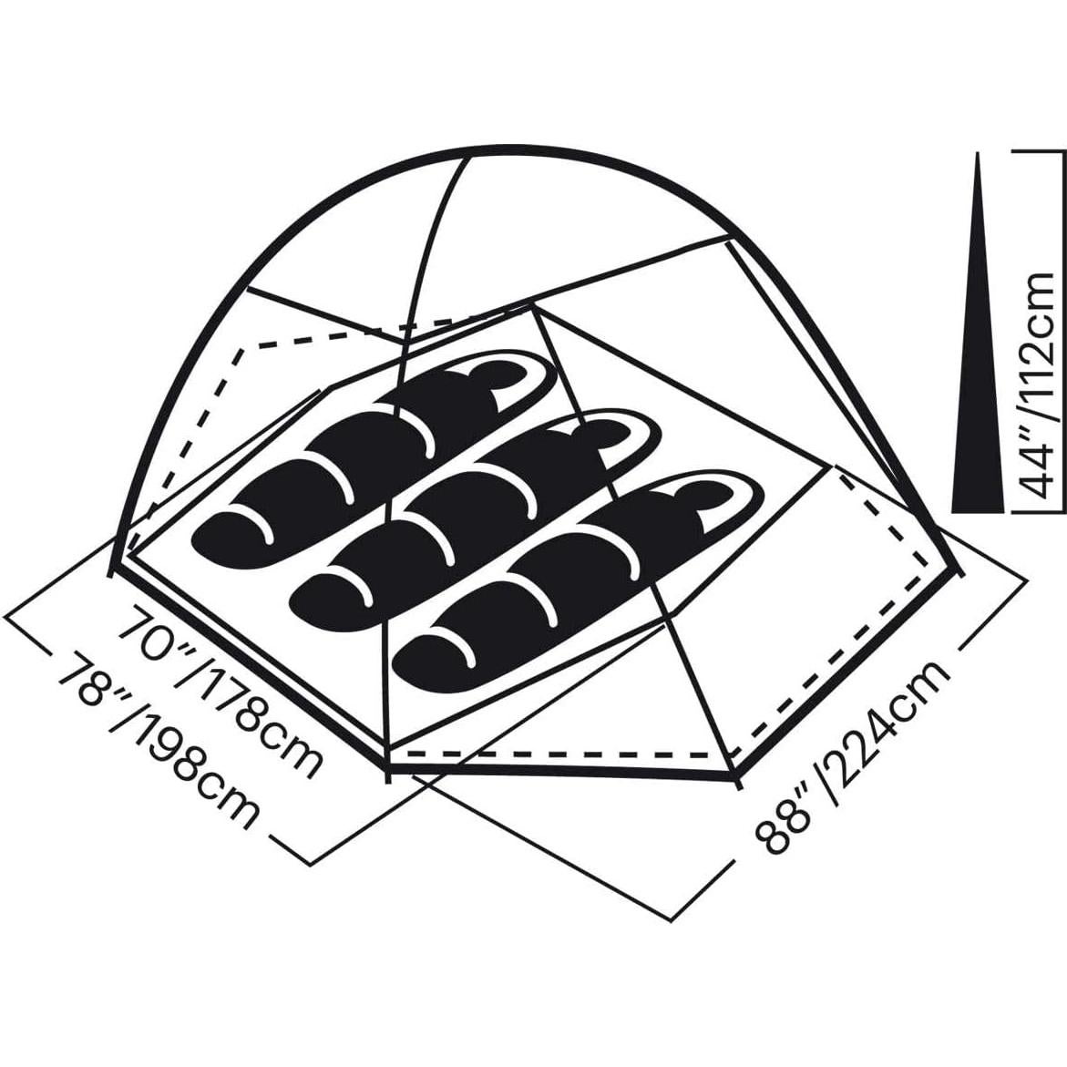 Carpa de Camping Eureka! Pase de Verano 3 Personas 3 Estaciones
