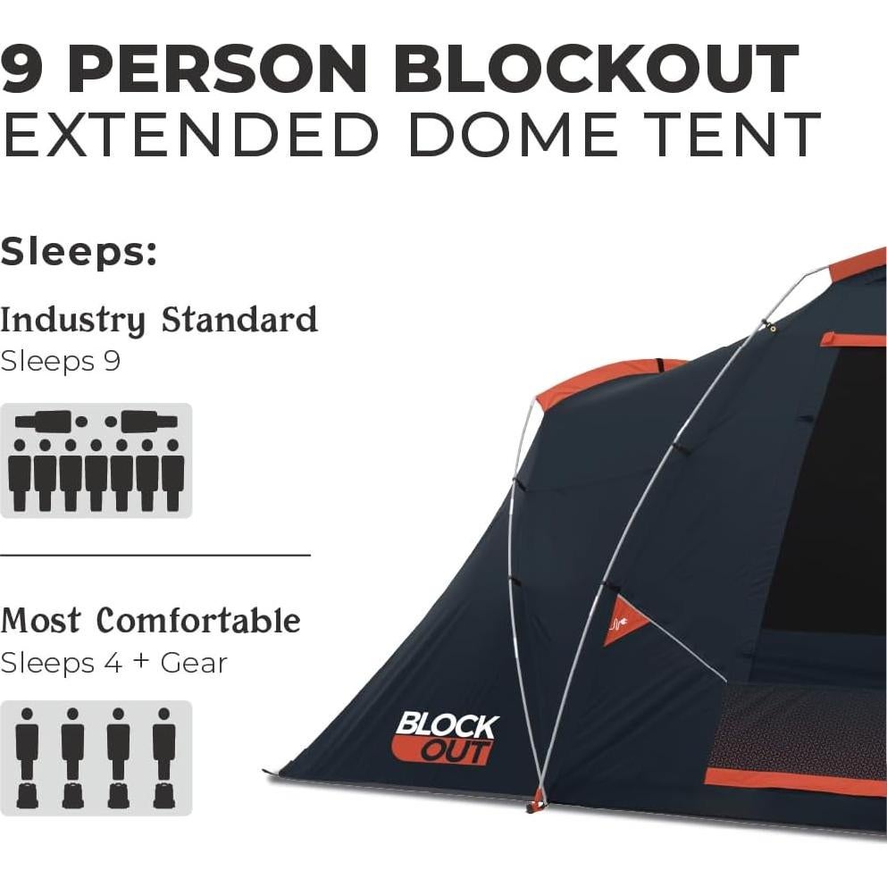 Tienda de Camping CORE Blockout para 9 Personas - 4.88x2.74m