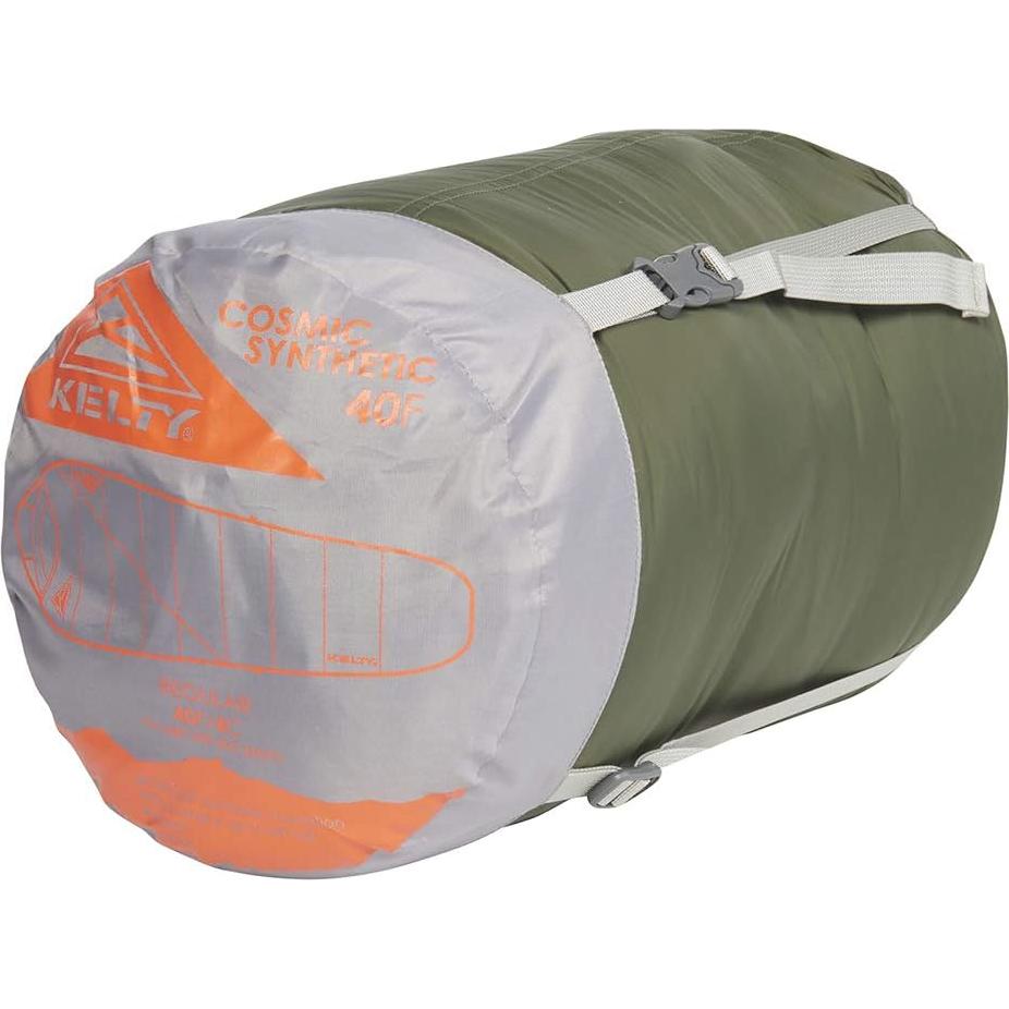 Kelty Cosmic Synthetic Fill 40 Degree Backpacking Sleeping Bag with Compression Straps, Compact and Lightweight, 2022