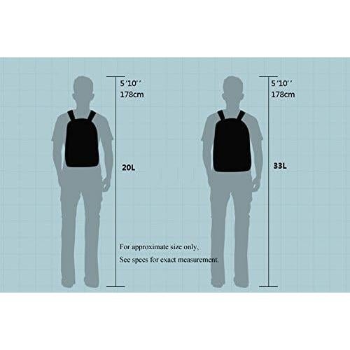 Mochila de viaje plegable Outlander 20L negra resistente