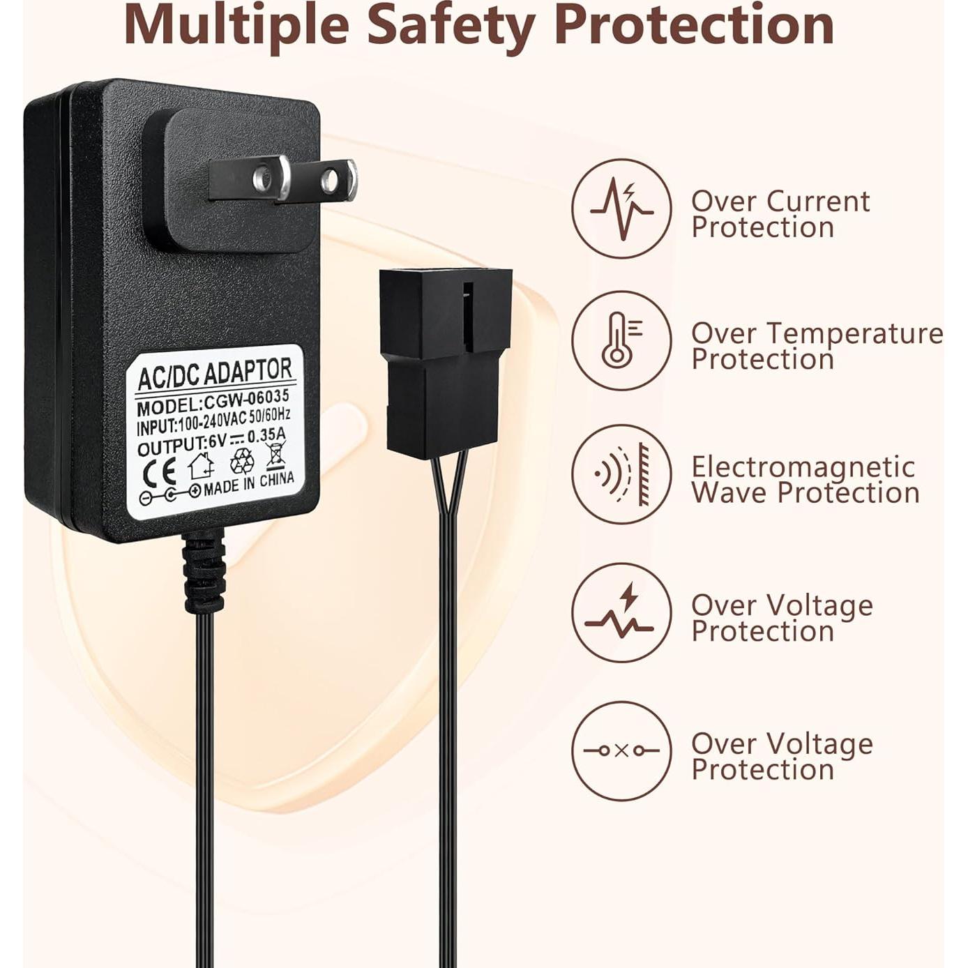 Cargador de Batería 6V GnoTis para Power Wheels y Juguetes