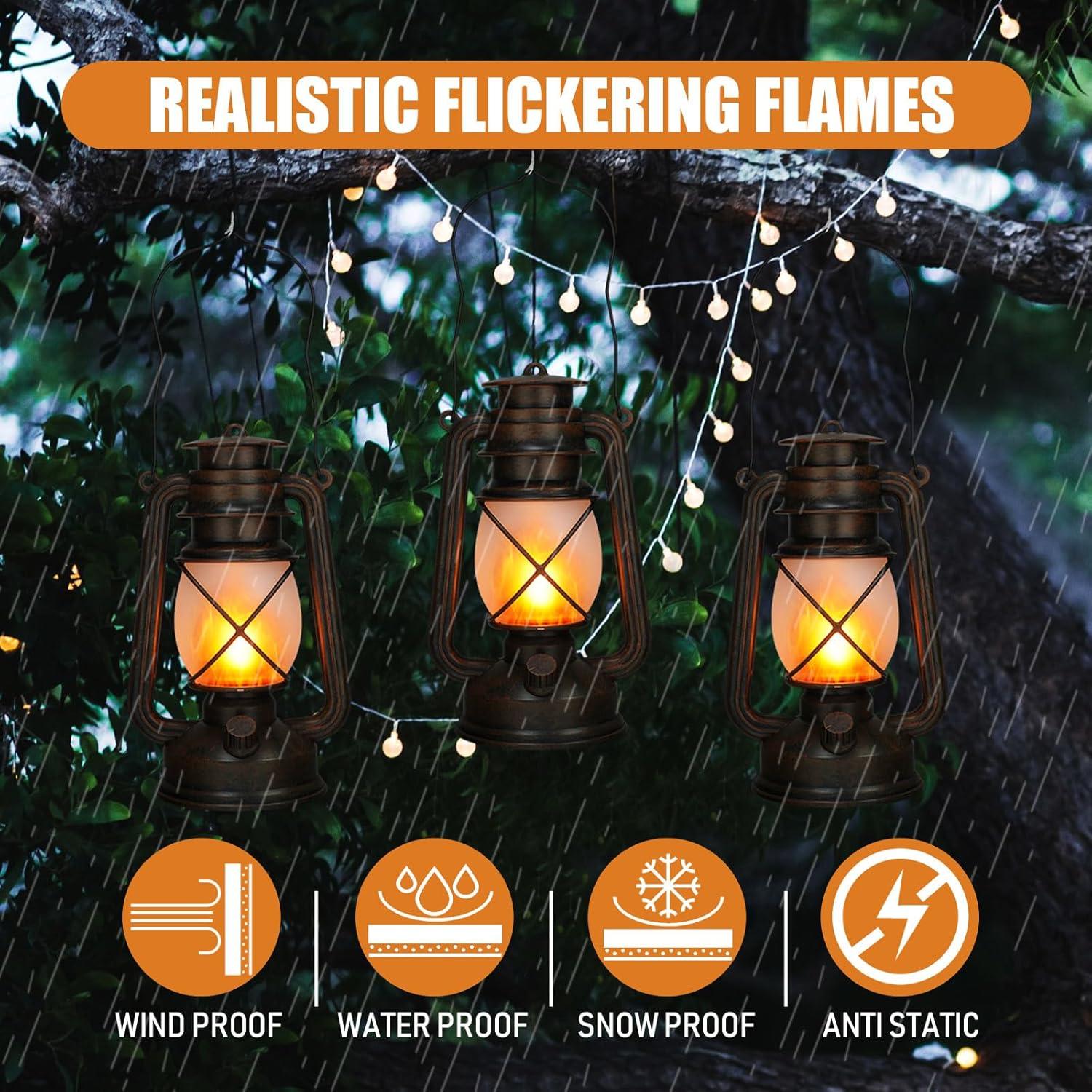 Lámpara LED Vintage Retisee a Batería 4 Pcs con Control Remoto