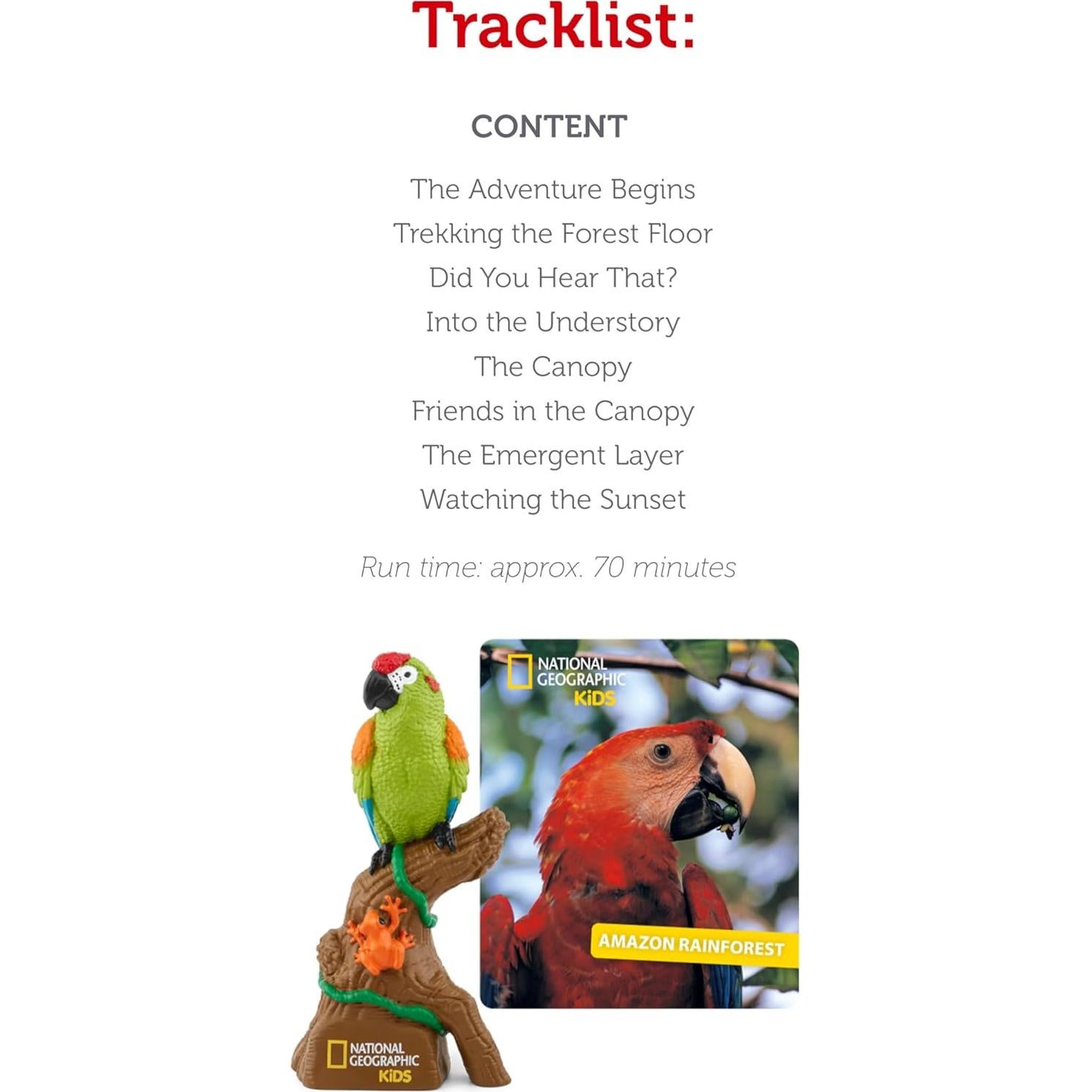 Figurita de audio Tonies National Geographic Selva Amazónica 70 min