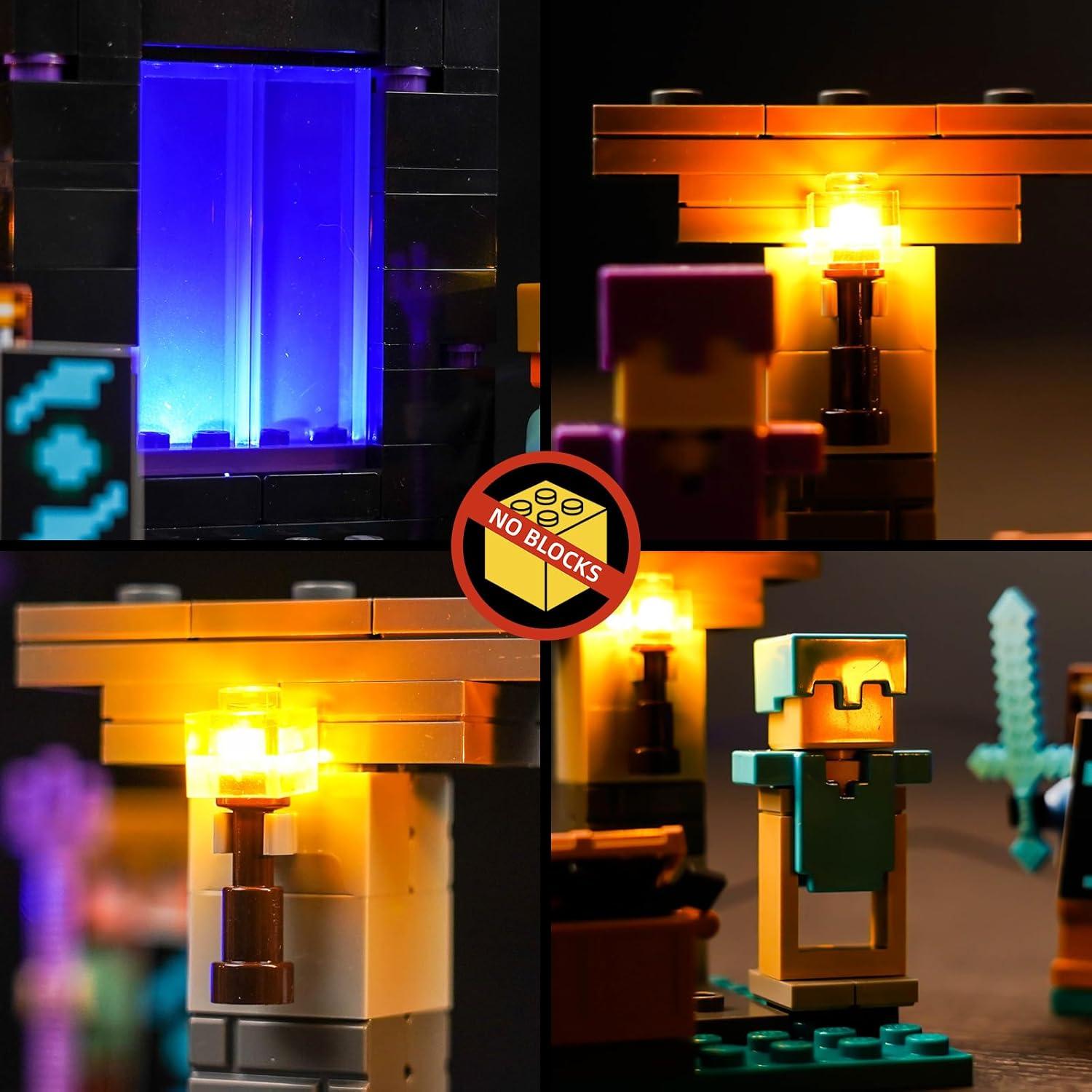 Kit de Luz BrickBling para Lego Mine-Craft 21252 - Iluminación Creativa
