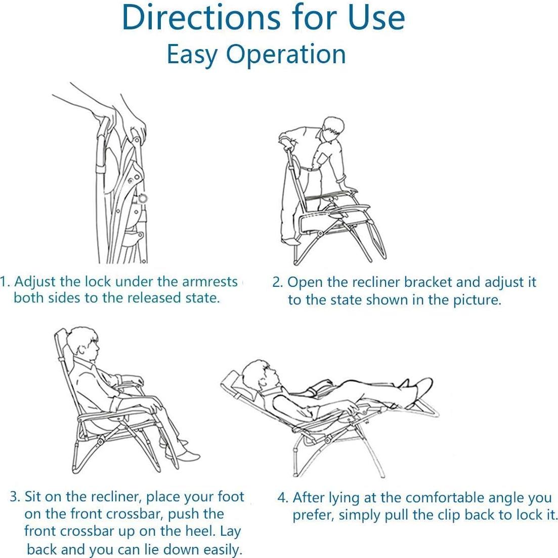 PHI VILLA Outdoor Patio Padded Zero Gravity Chair, Foldable Patio Recliner, 26" Wide Seat Anti Gravity Lounger with Cup Holder, Set of 2, Support 350 LBS (Grey)
