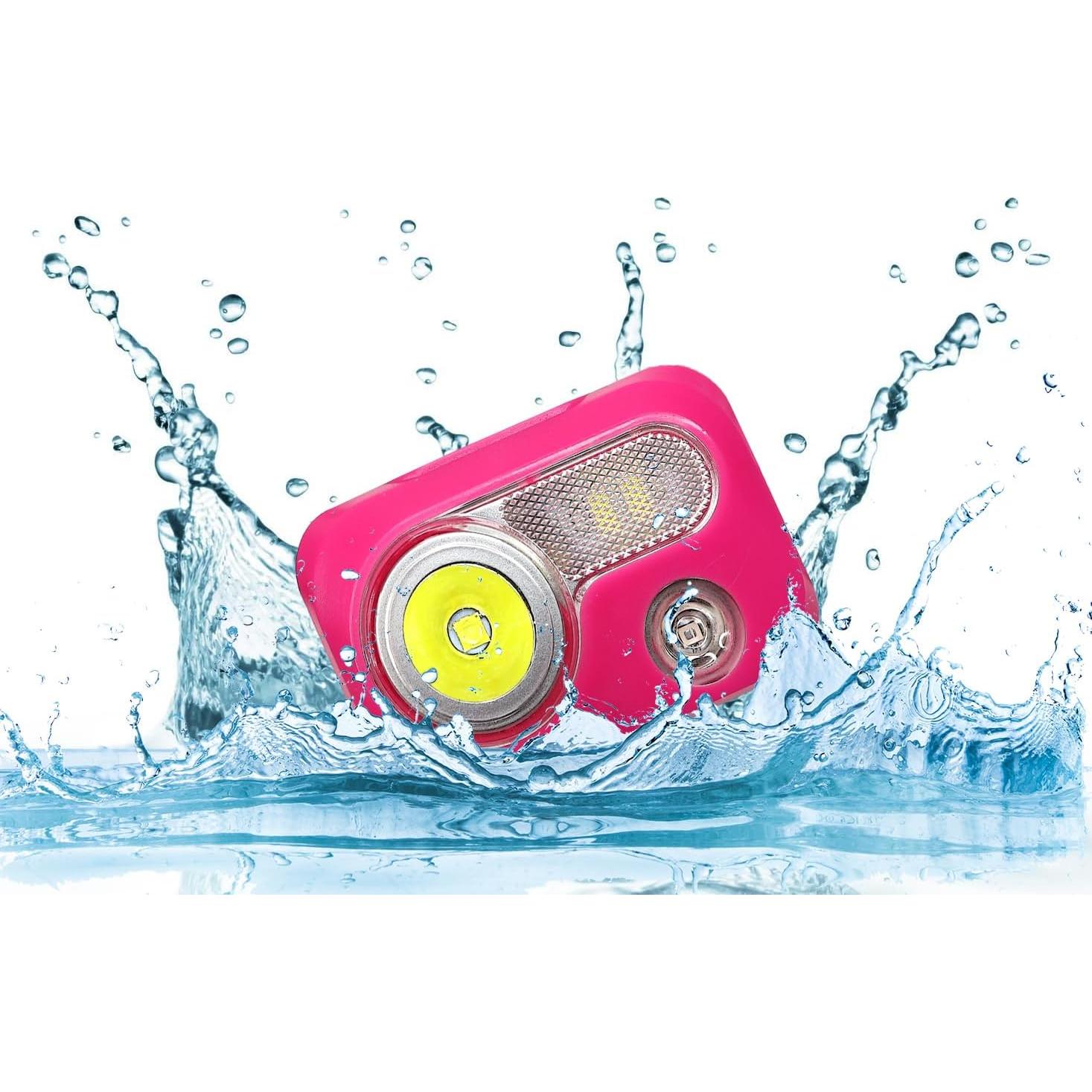 Linterna Frontal Recargable BLITZU i8 Rosa 500 Lúmenes