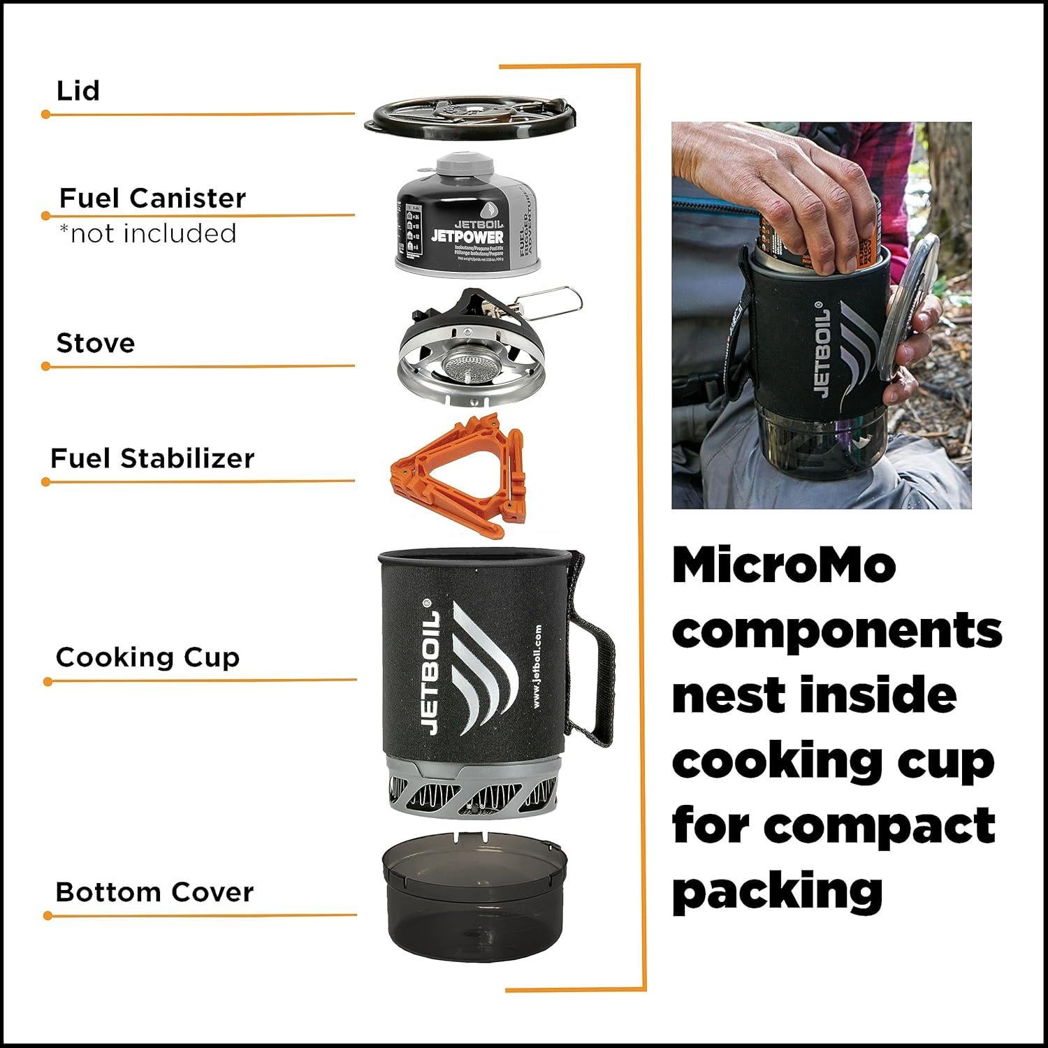Jetboil MicroMo Estufa de Camping 0.8L Control de Calor