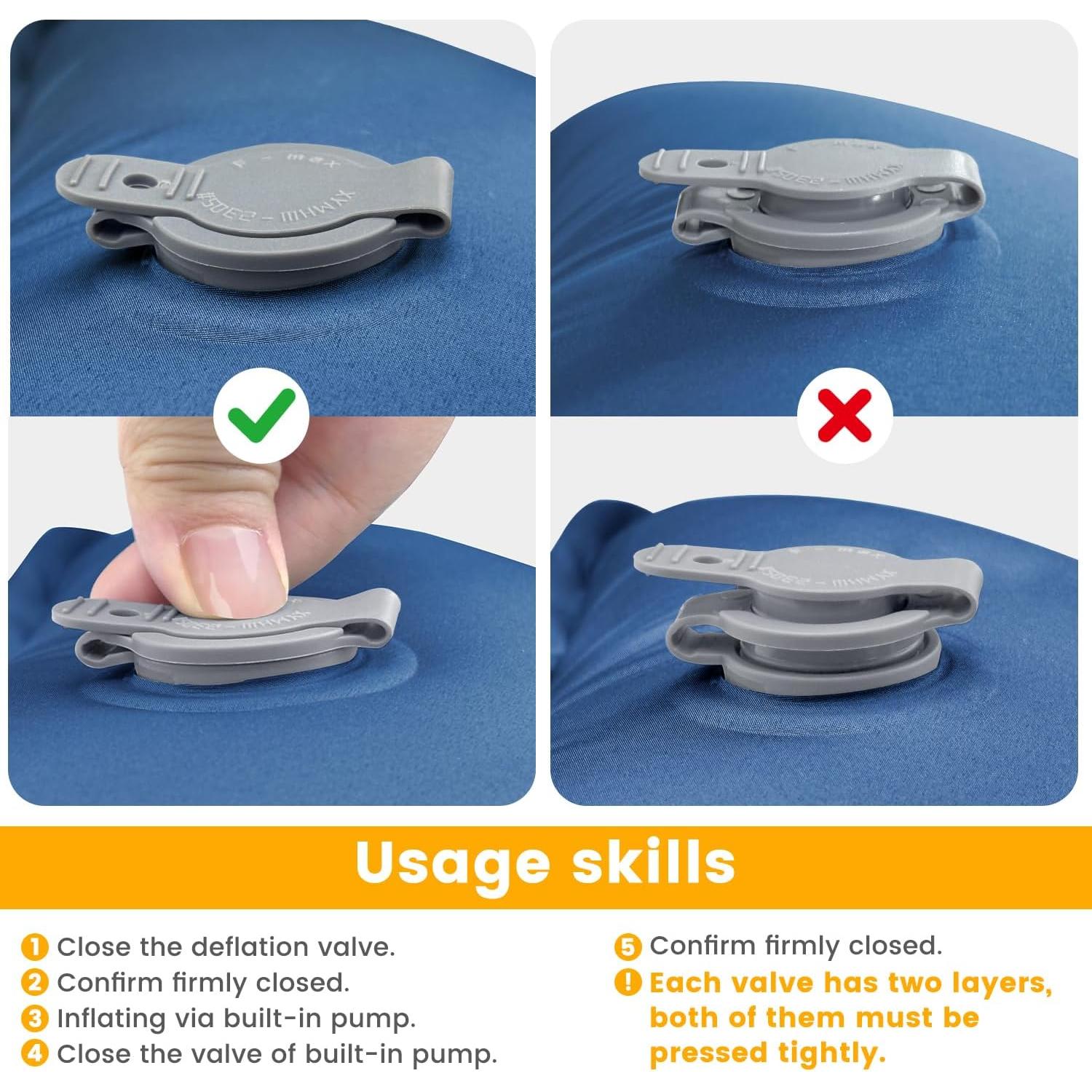 Colchoneta Inflable Oramoose SD-03 para Camping 200x70 cm