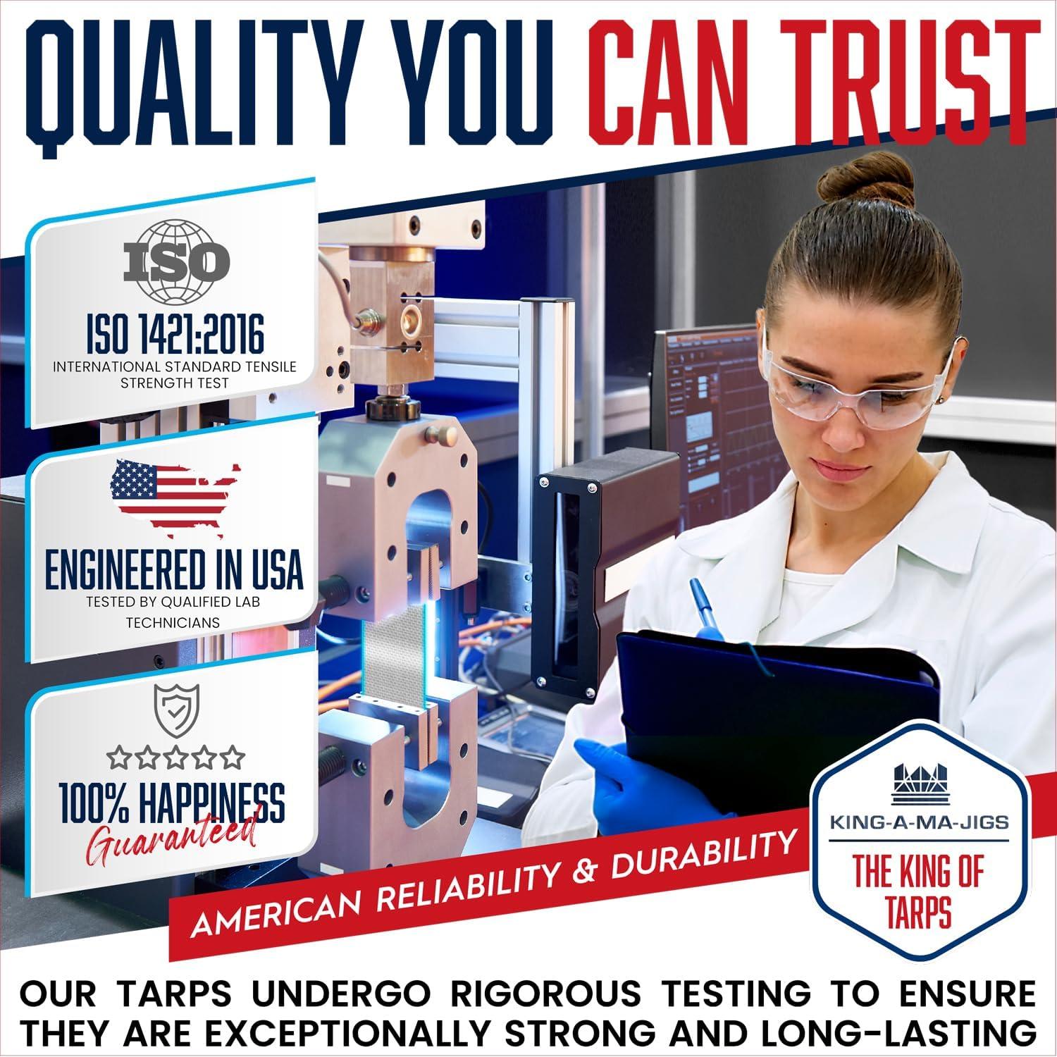 Lona Impermeable 6x8 Pies KING-A-MA-JIGS - 2 Pack Azul Plata