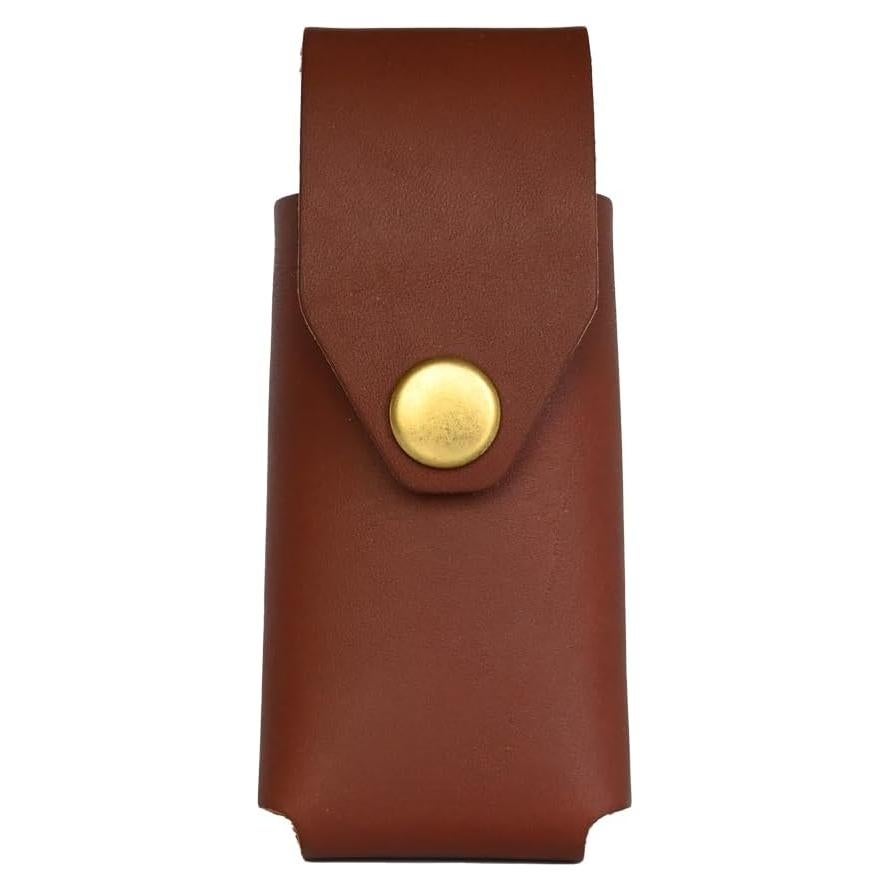 American Bench Craft Riveted Leather Multi Tool Case fits Leatherman Free P2, P4 & Signal - Brown Leather Sheath