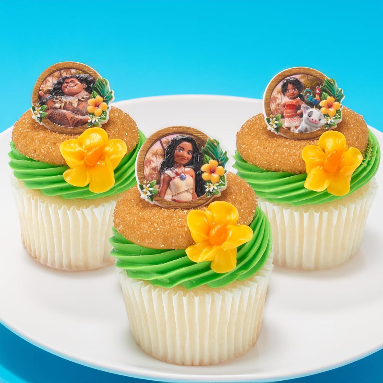 DecoPac Decoraciones para Cupcakes Moana - 24 Anillos