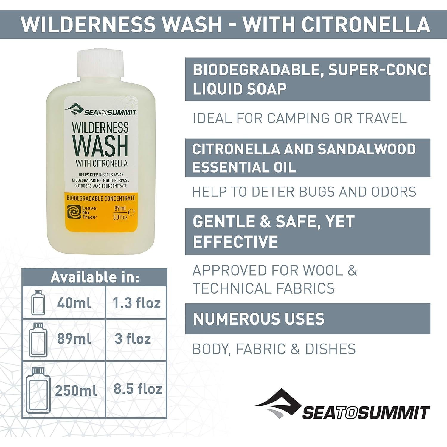 Jabón Wilderness Wash Citronela Sea To Summit 85 ml