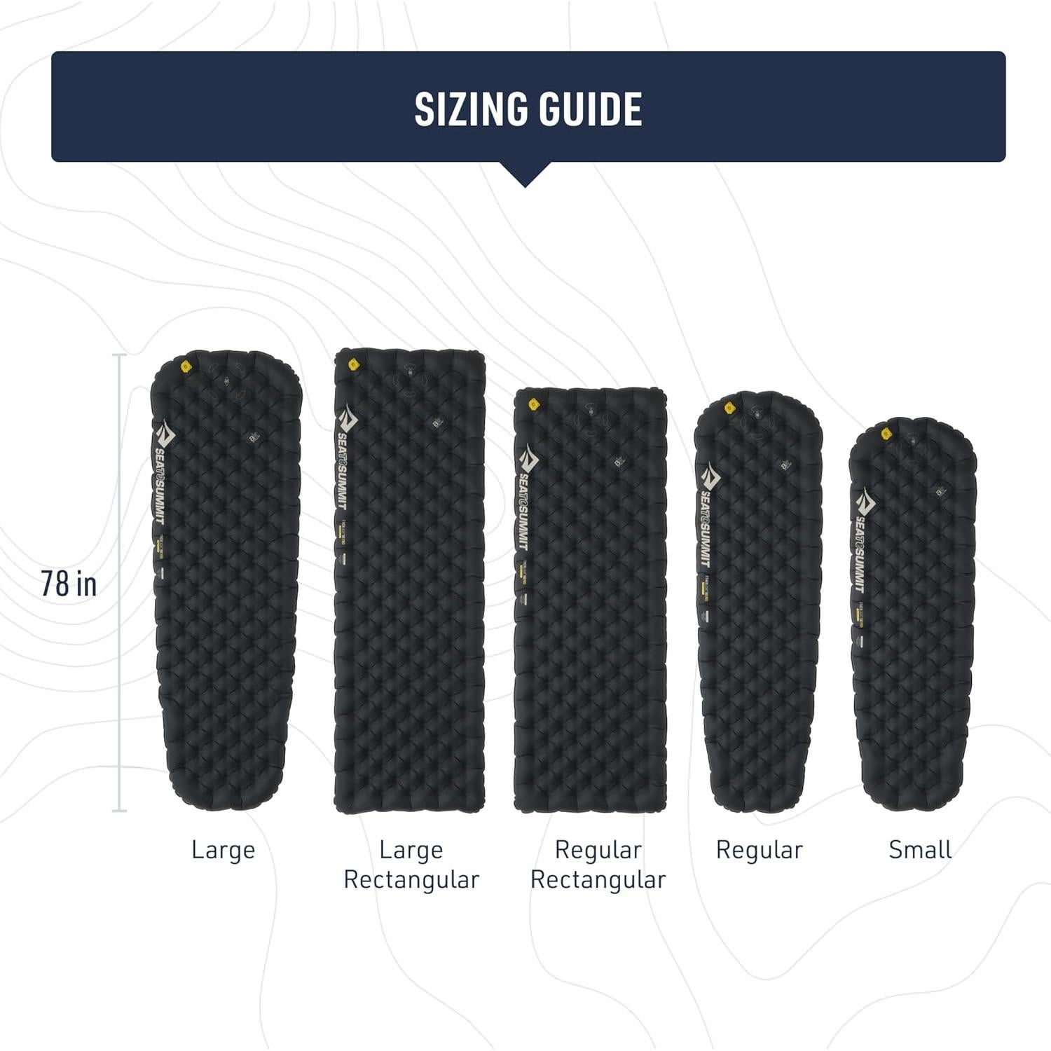 Sea to Summit Ether Light XR Pro Insulated Sleeping Pad, Tapered - Small (66 x 21.5 x 4 inches)