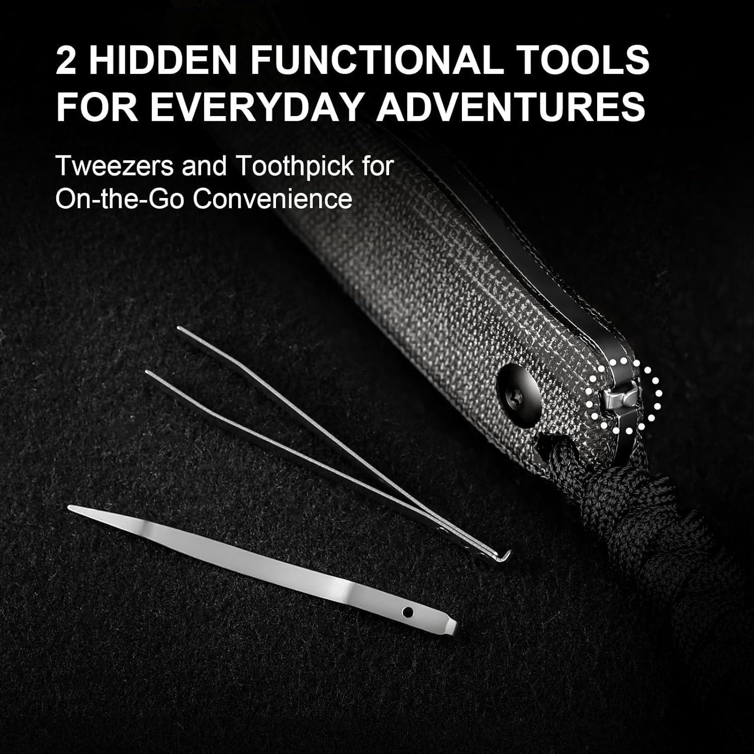 Cuchillo Fijo Kizer Drop Bear 6.6 cm AEB-L Micarta Negro EDC