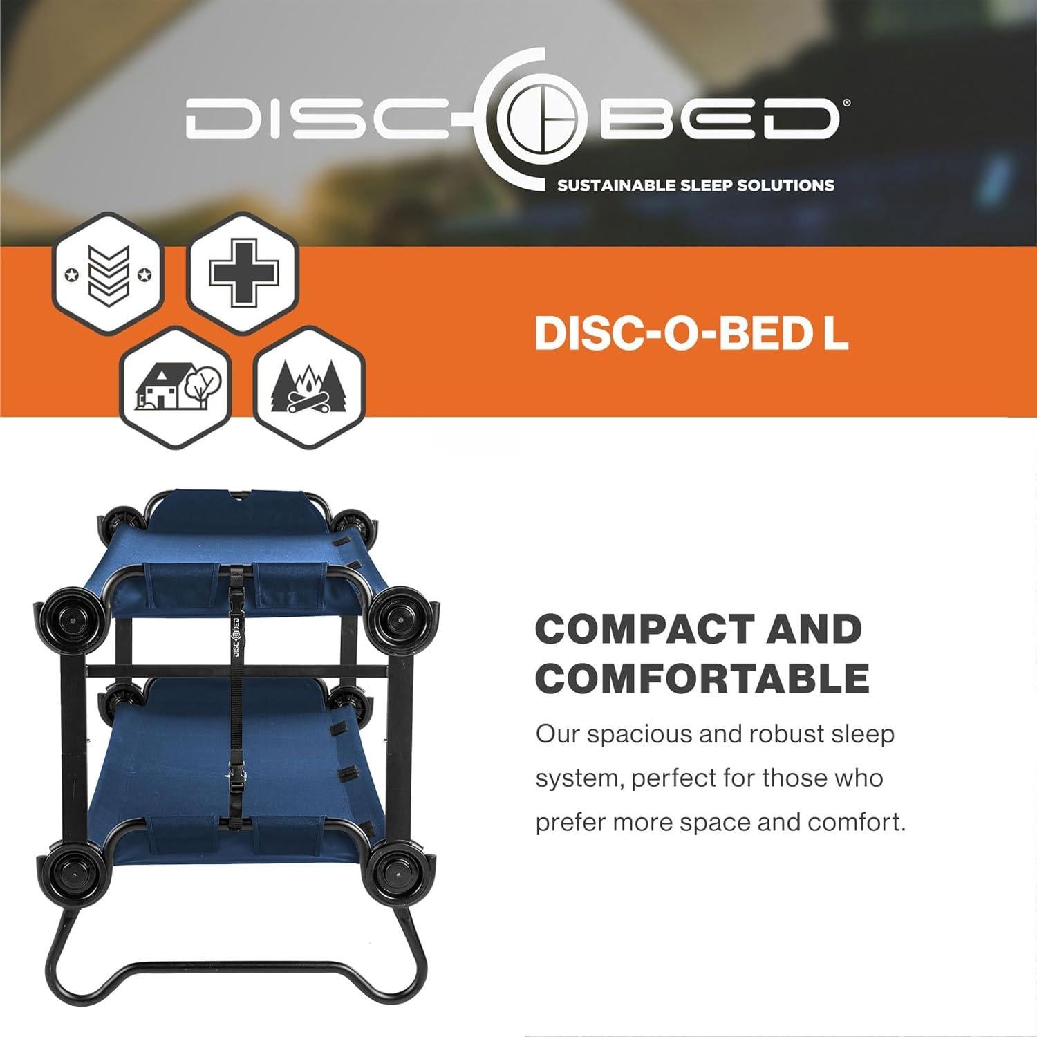Banco Convertible Disc-O-Bed Marino para 2 Personas