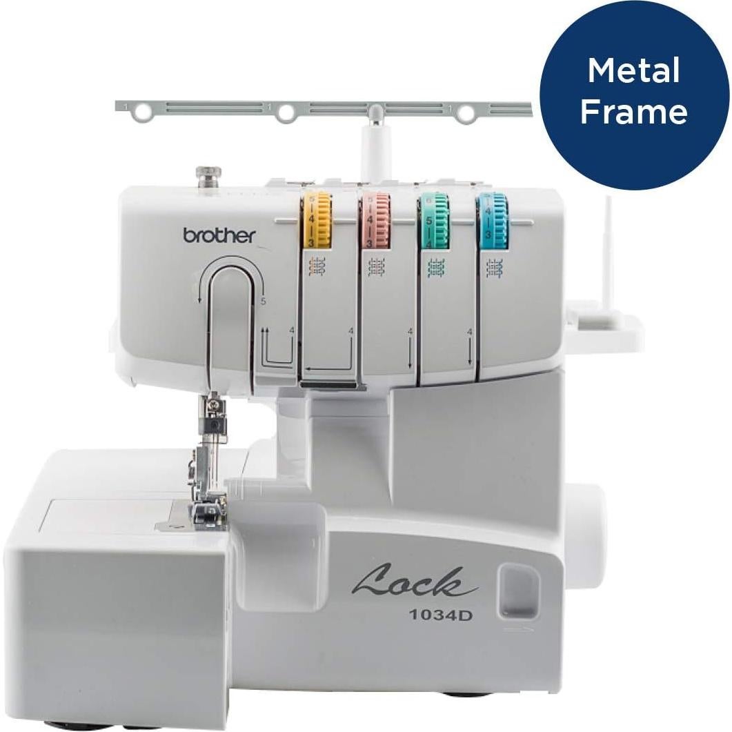 Máquina Overlock Brother 1034D, 1,300 Puntos/min, 3/4 Hilos