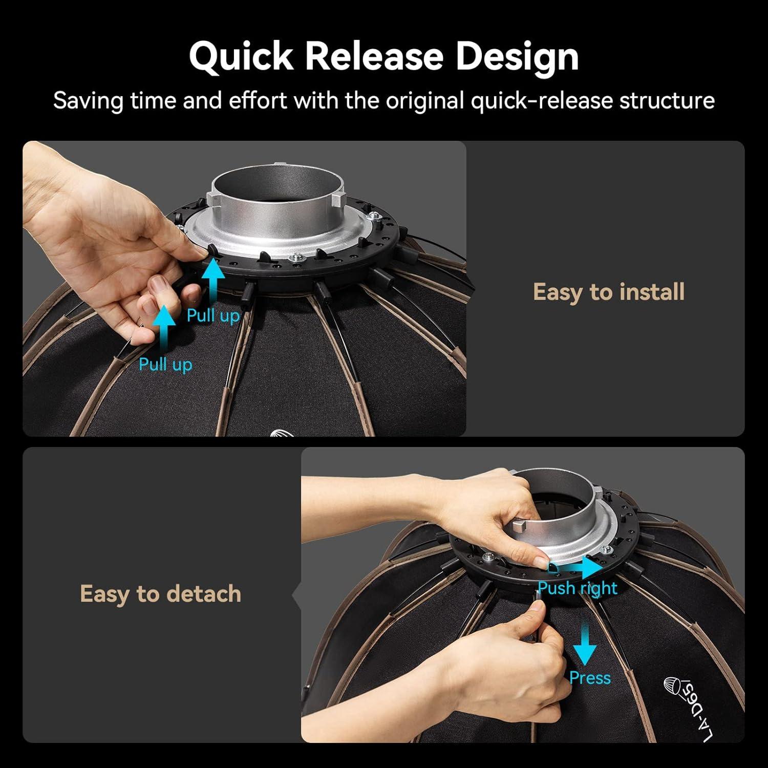 Softbox Parabólico SMALLRIG LA-D65 65cm Liberación Rápida