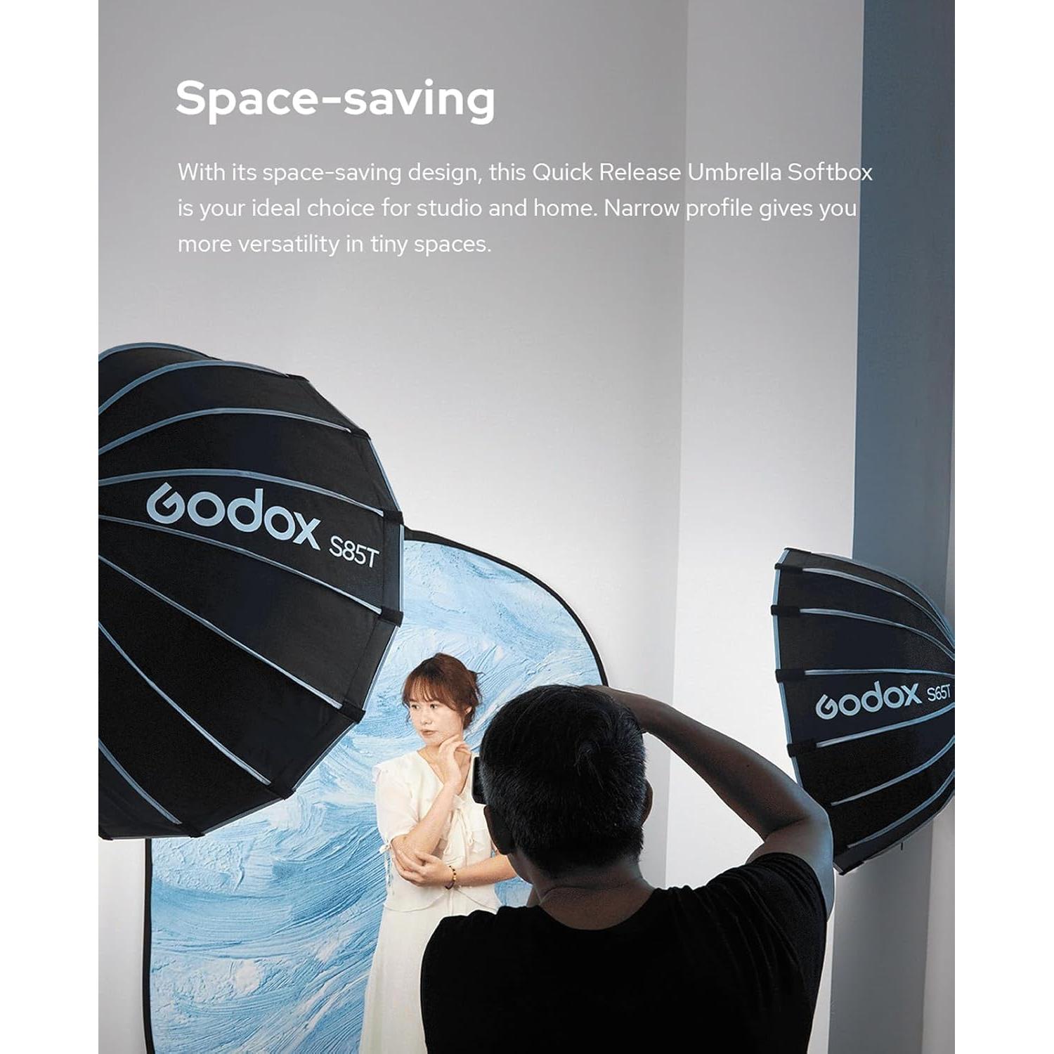 Paraguas Softbox Godox S85T 85 cm Liberación Rápida