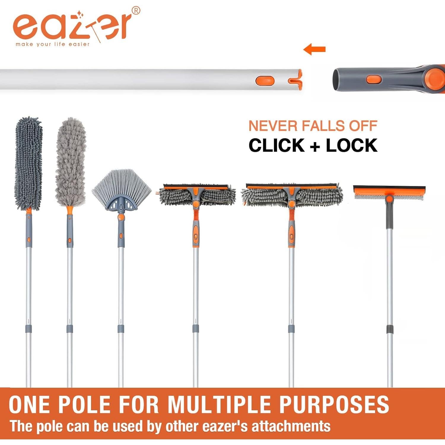 Limpiaparabrisas 2 en 1 eazer EA1626-PS3 con Poste Extensible 50.8-116.8 cm