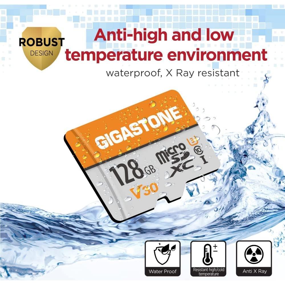GIGASTONE 128GB Micro SD Card 2-Pack UHS-I V30 4K 95MB/s