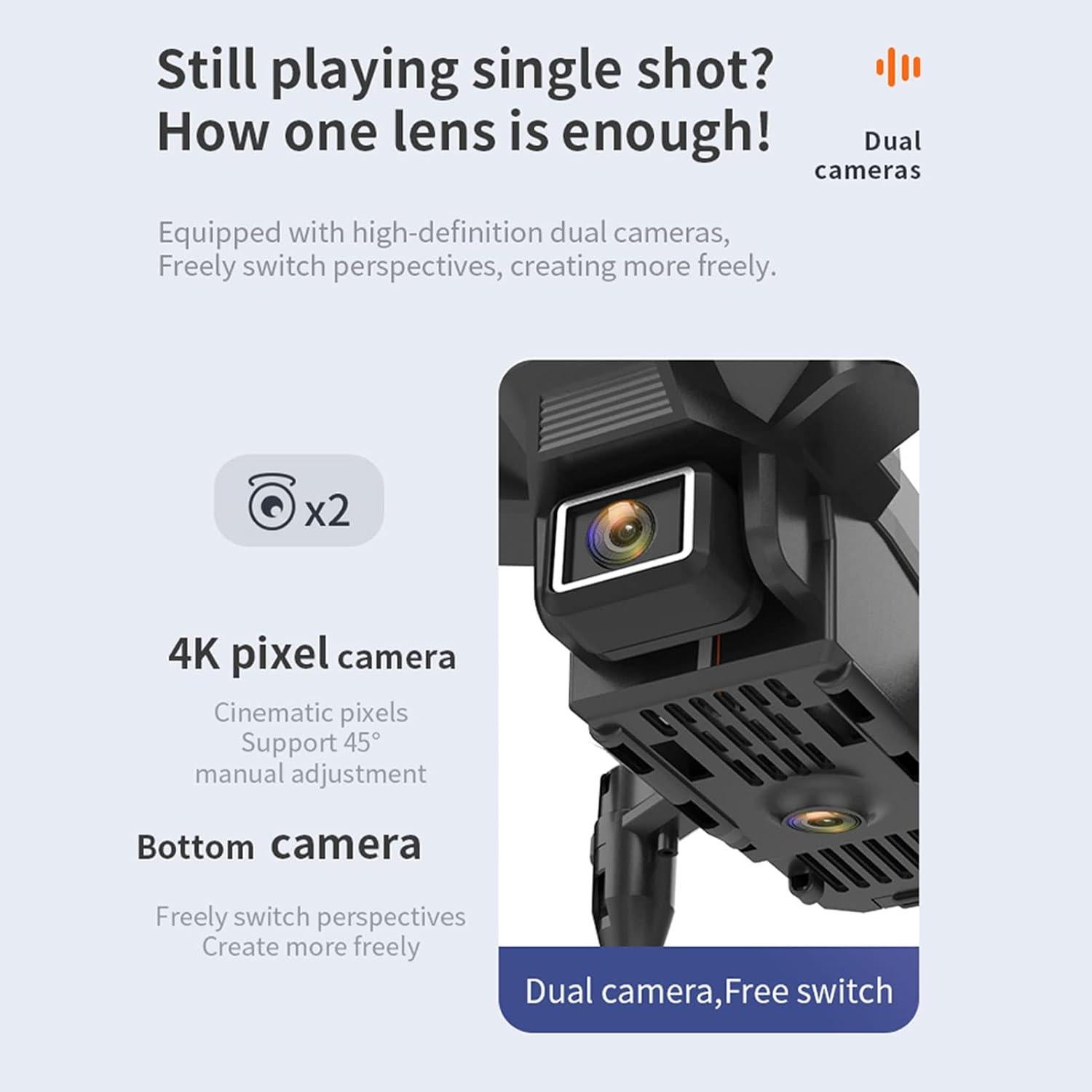 GoolRC L23 Mini Drone with 4K HD Camera for Kids and Adults, FPV Live Video Foldable RC Quadcopter with 3D Flips, Track Flight, Altitude Hold, Headless Mode and Storage Bag (Black)