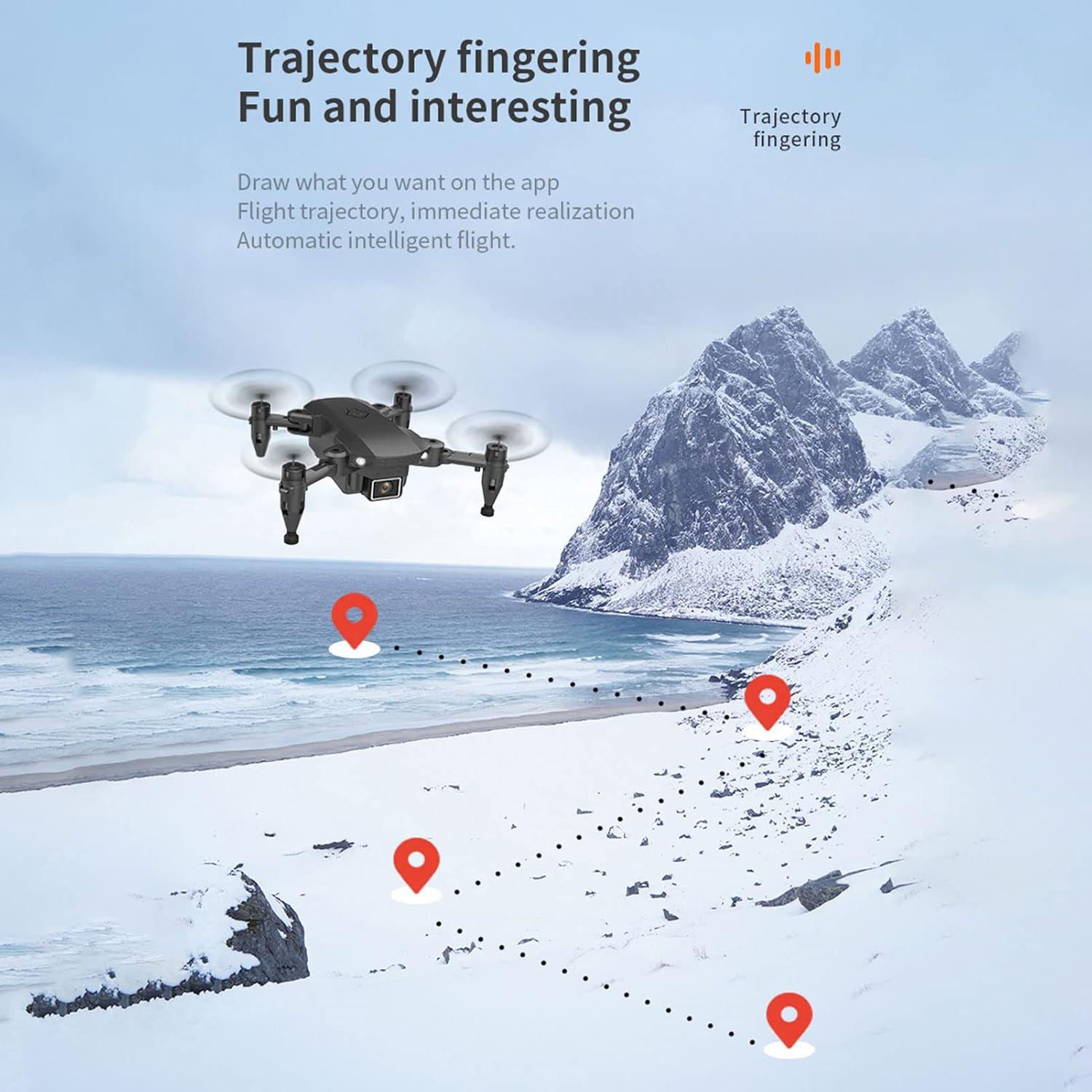 GoolRC L23 Mini Drone with 4K HD Camera for Kids and Adults, FPV Live Video Foldable RC Quadcopter with 3D Flips, Track Flight, Altitude Hold, Headless Mode and Storage Bag (Black)