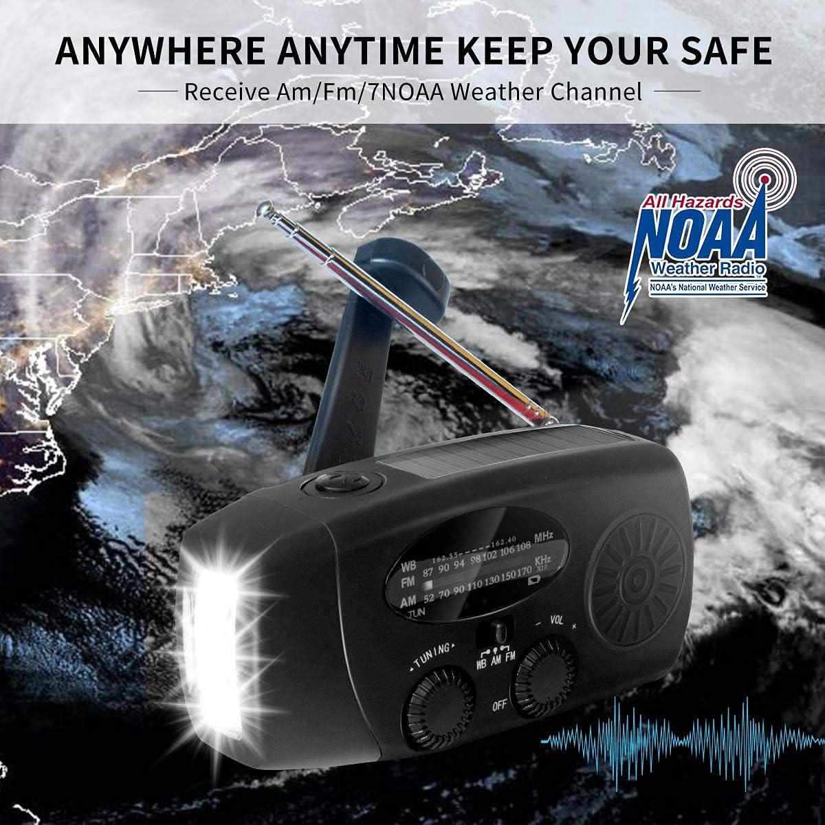 Radio de Emergencia Solar Echainstar CRH 108 con Linterna LED 2000mAh